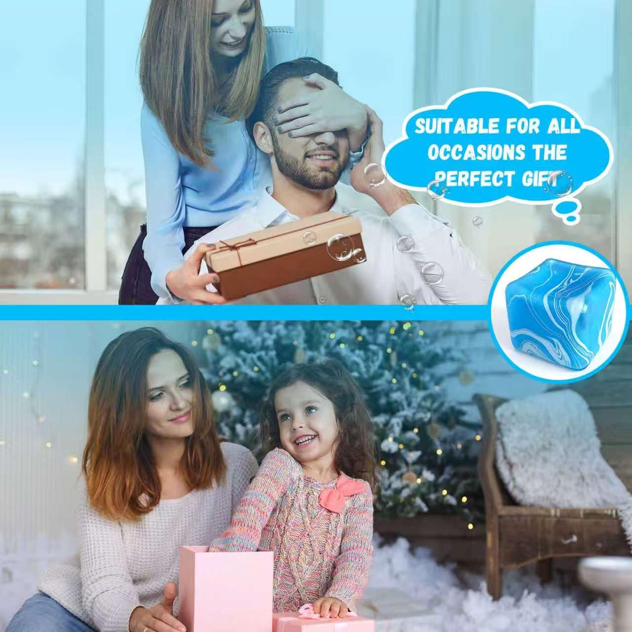 Sensory stimulation toy for kids and adults blue
