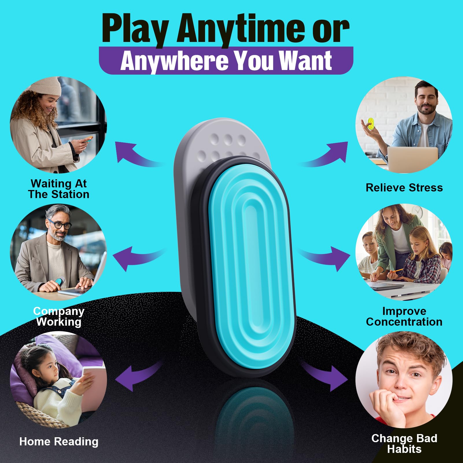 Durable non-toxic silicone magnets fidget sliders