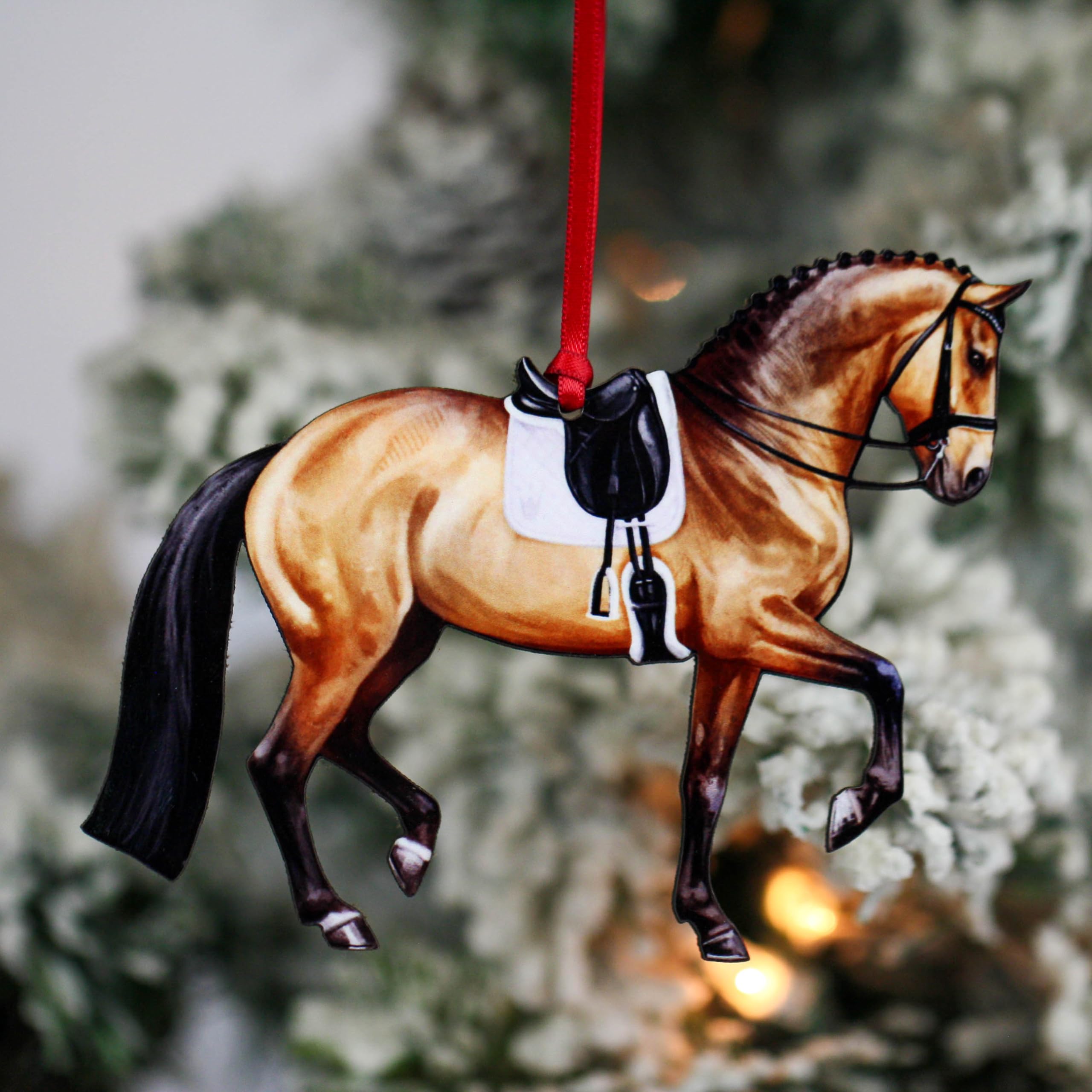 Dressage ornament Black color by Classy Equine 3 inch tall 3.825 inch wide