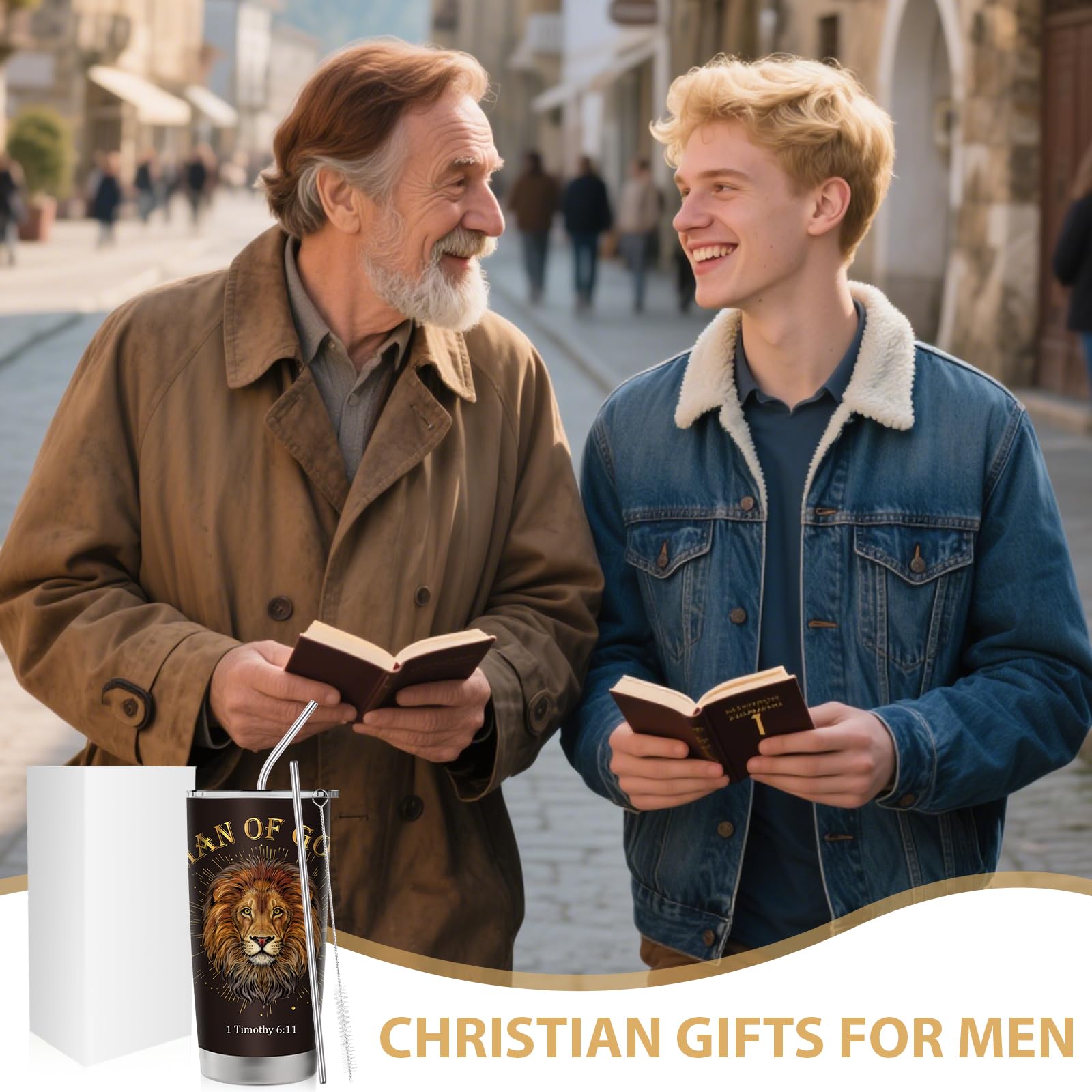 20 oz Christian tumbler suitable for pastors dads husbands