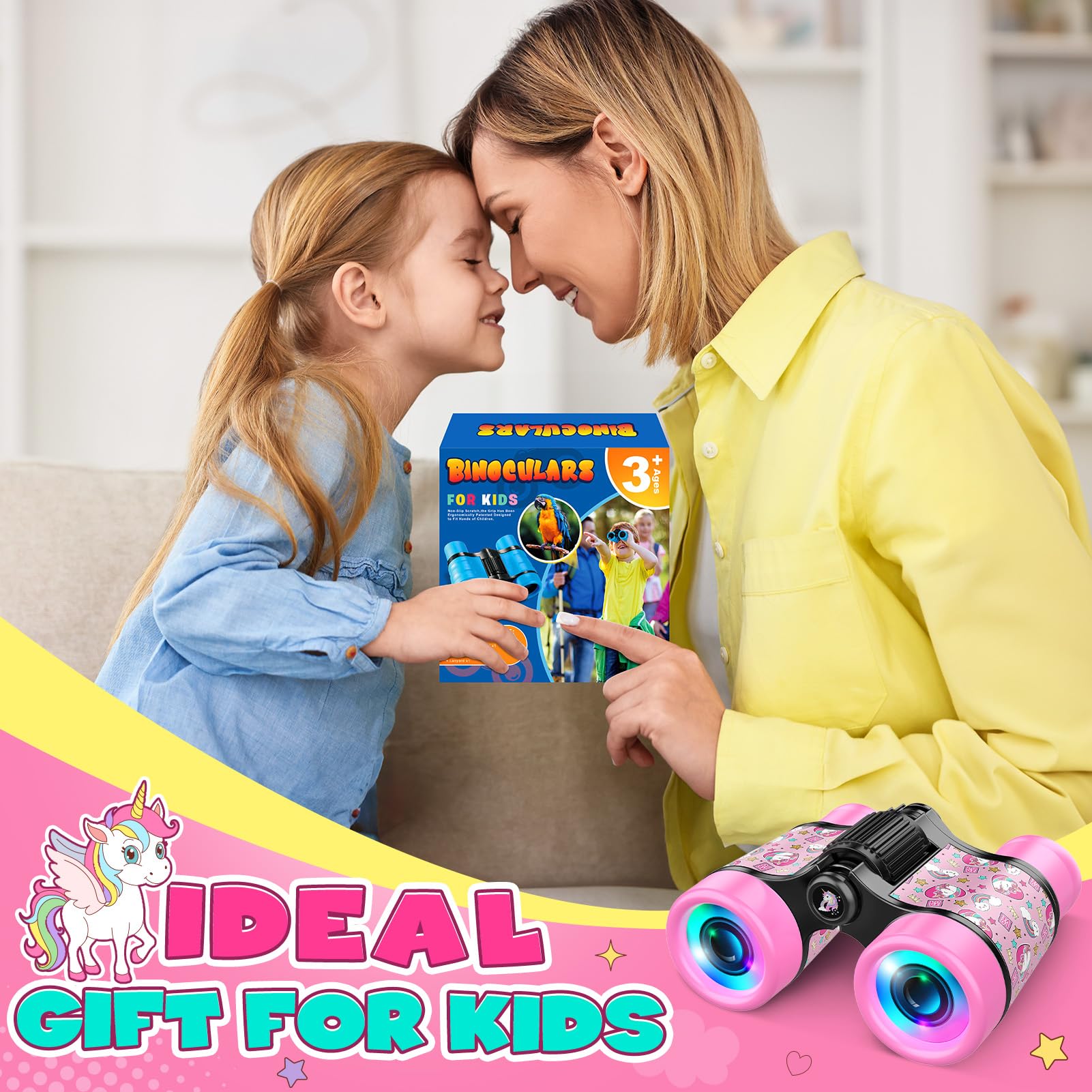 Cleaning cloth and lanyard for kids binoculars