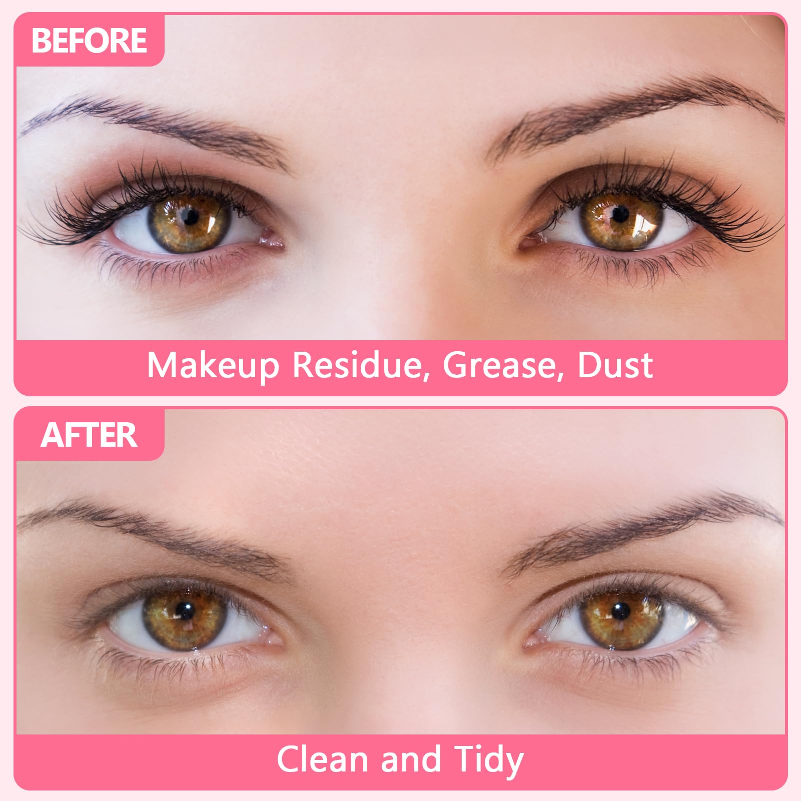 Cleansing brushes included in lash cleanser kit