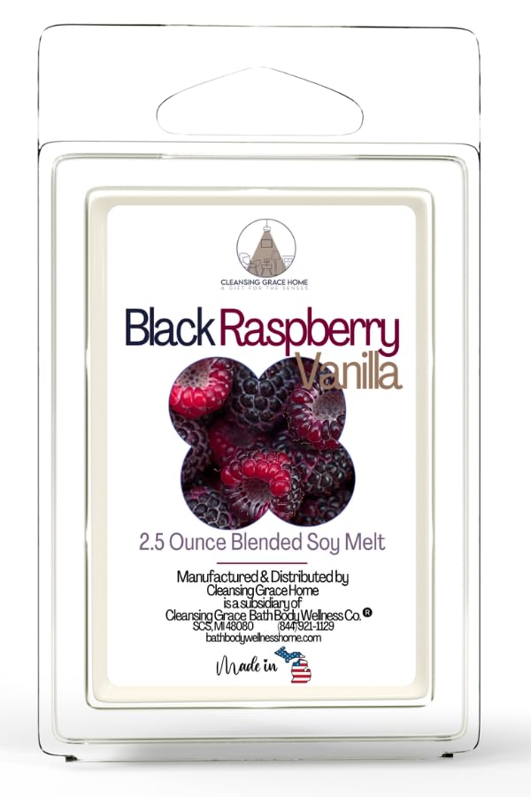 Cleansing Grace Black Raspberry Vanilla wax cubes 2.5 oz 6 pack