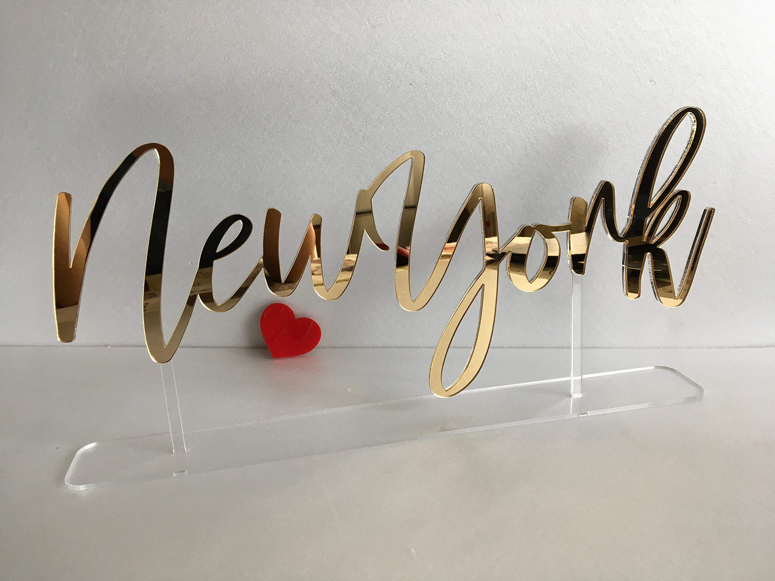 Laser cut acrylic city sign for events