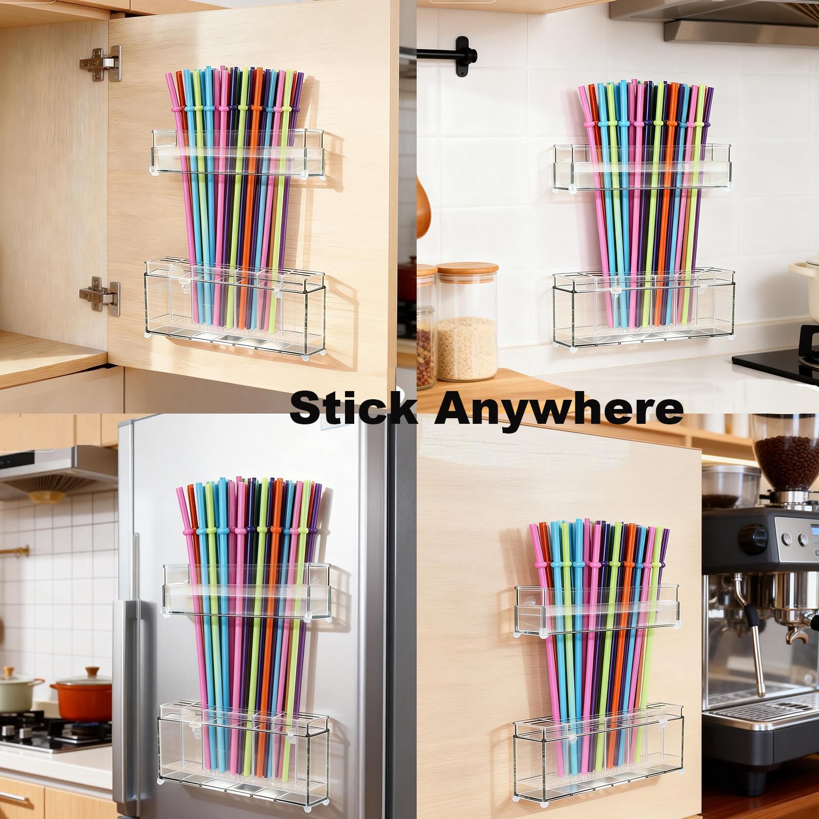 clear straw cabinet holder for storage and visibility