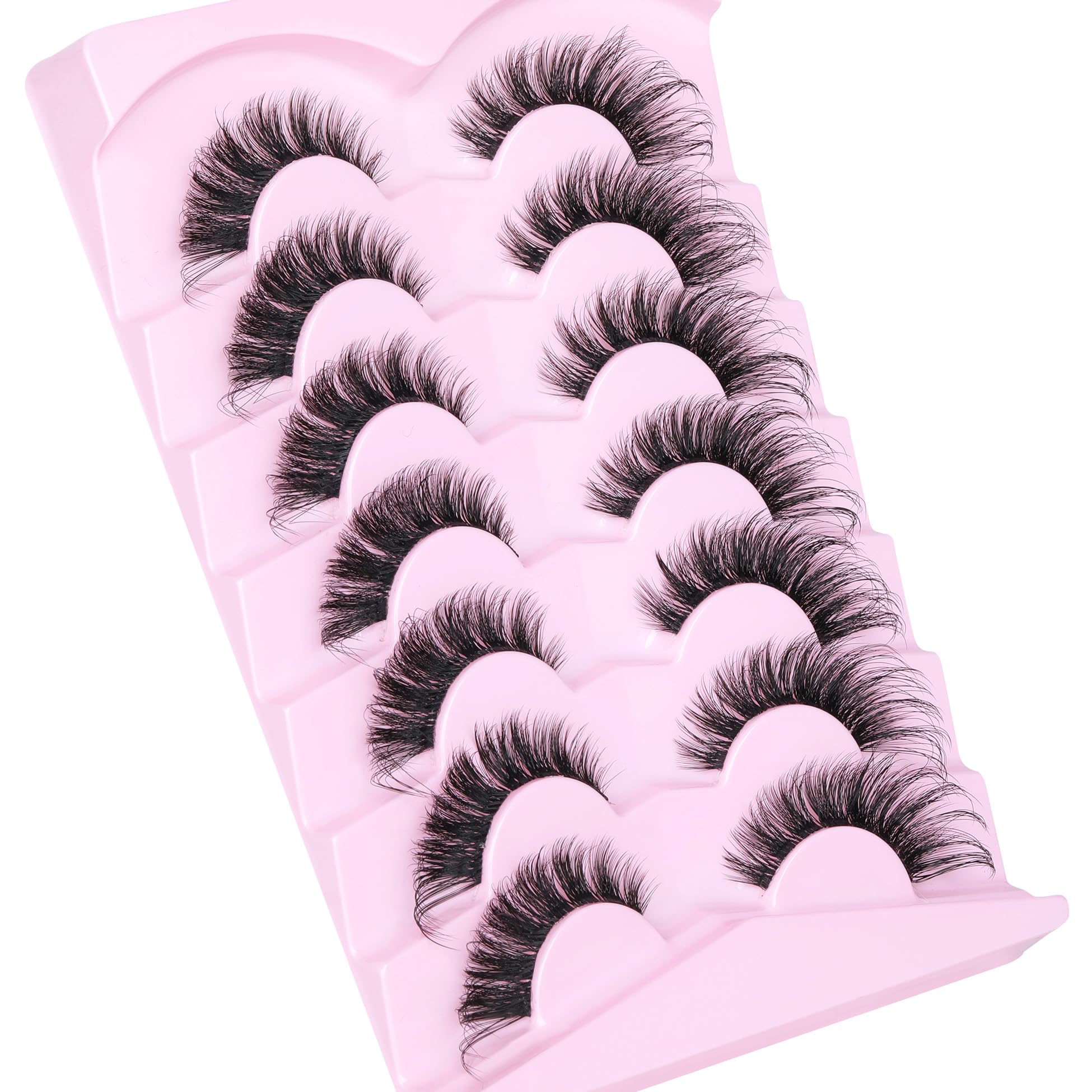Clear band lashes seven pair pack