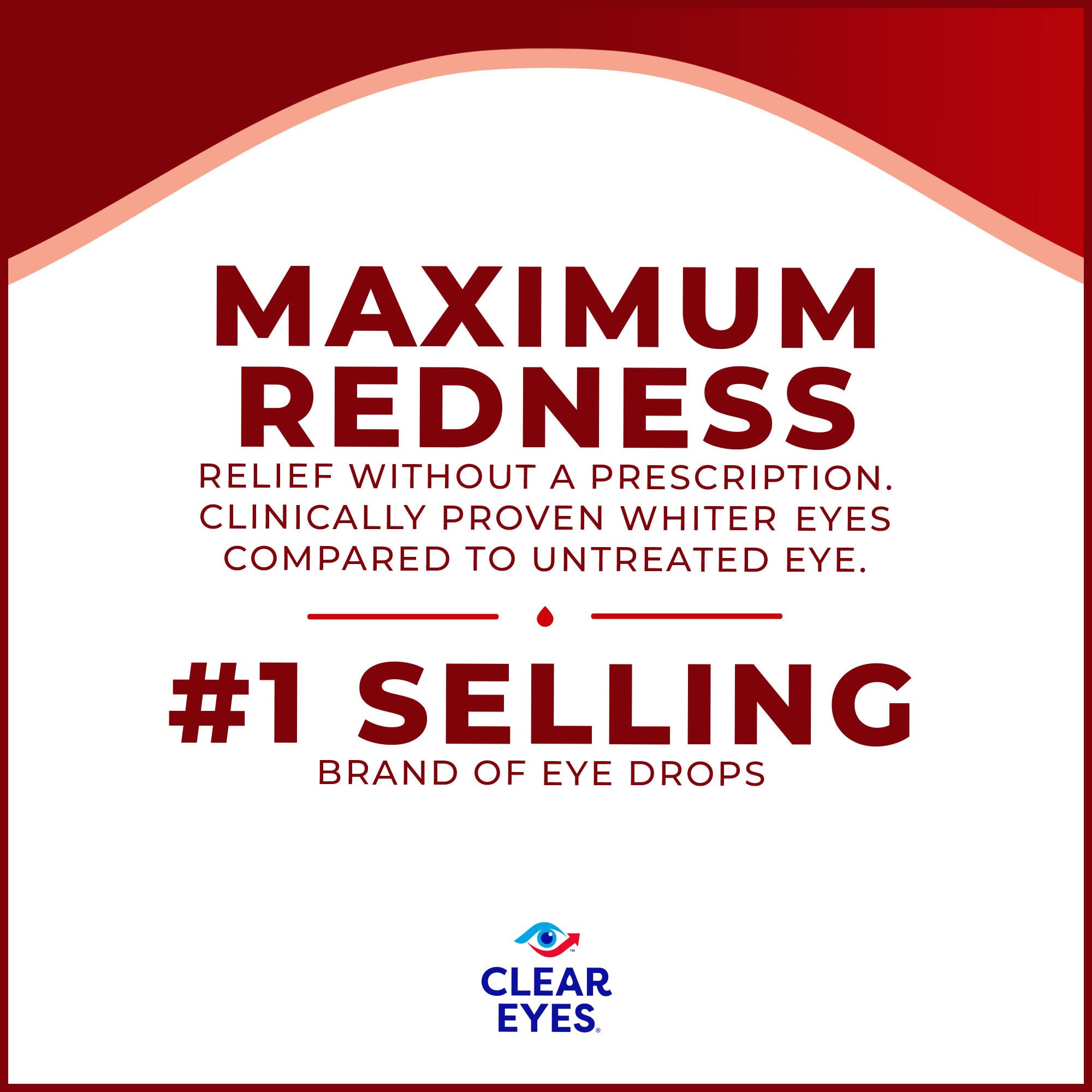 Maximum Redness Relief Clear Eyes eye drops 0.5 oz