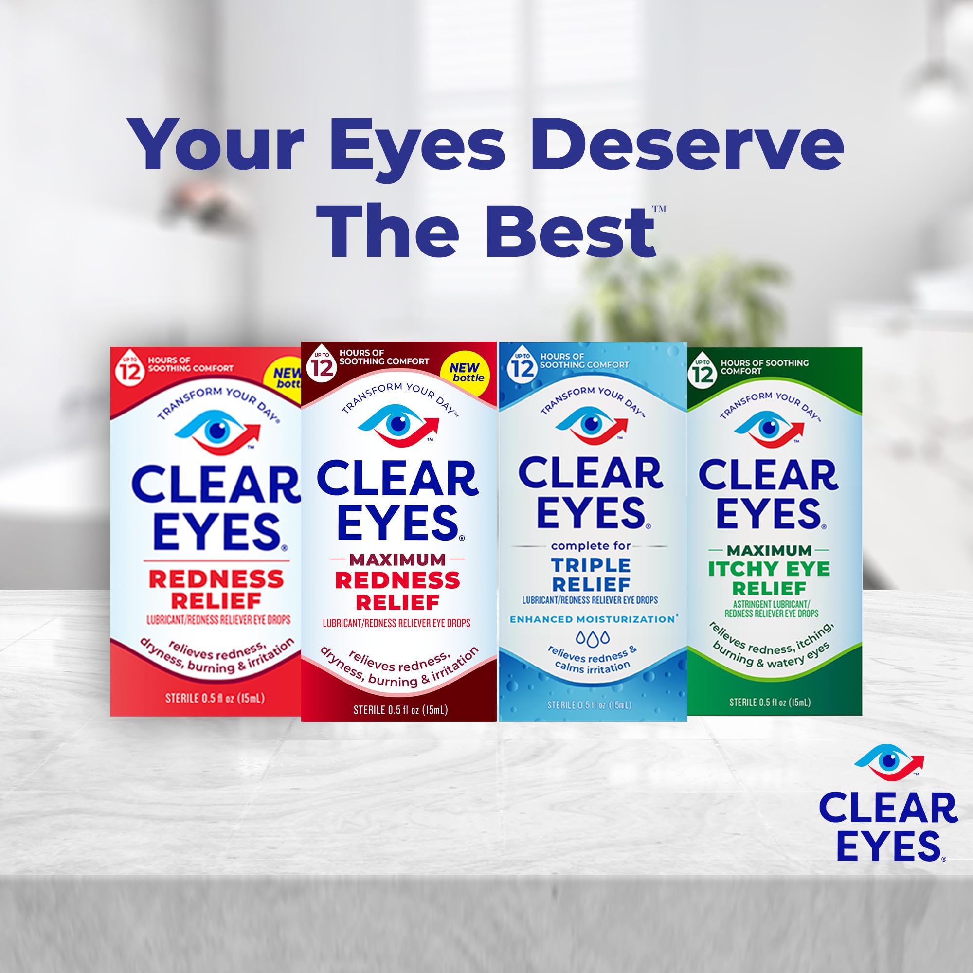 Clear Eyes Maximum Redness Relief 0.5 oz packaging