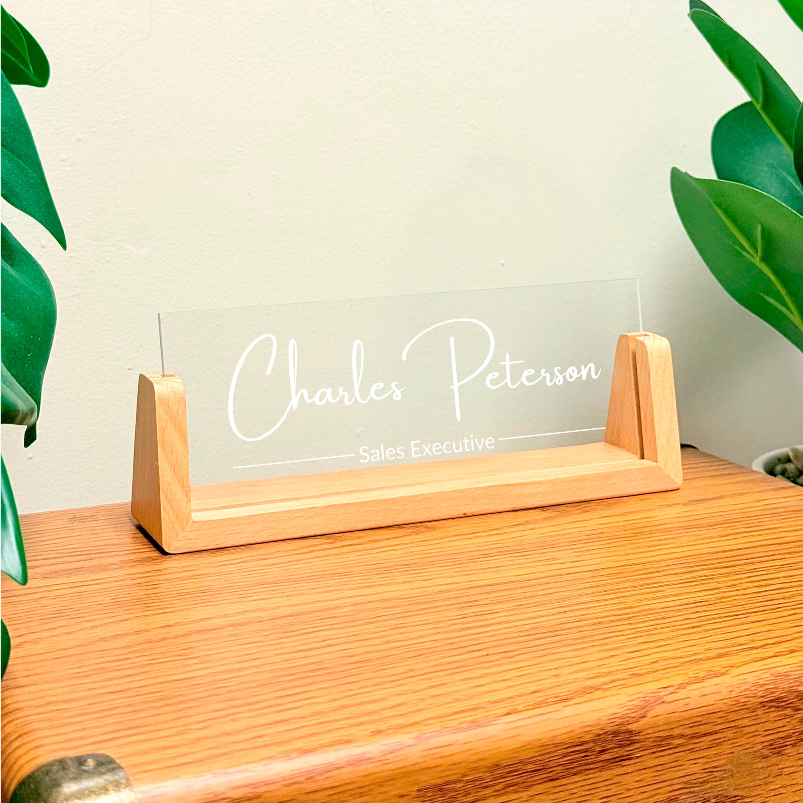 High resolution printed desk sign for professionals