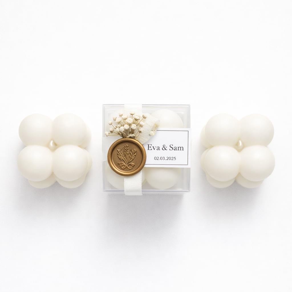 Clear gift box packaging for guest favors