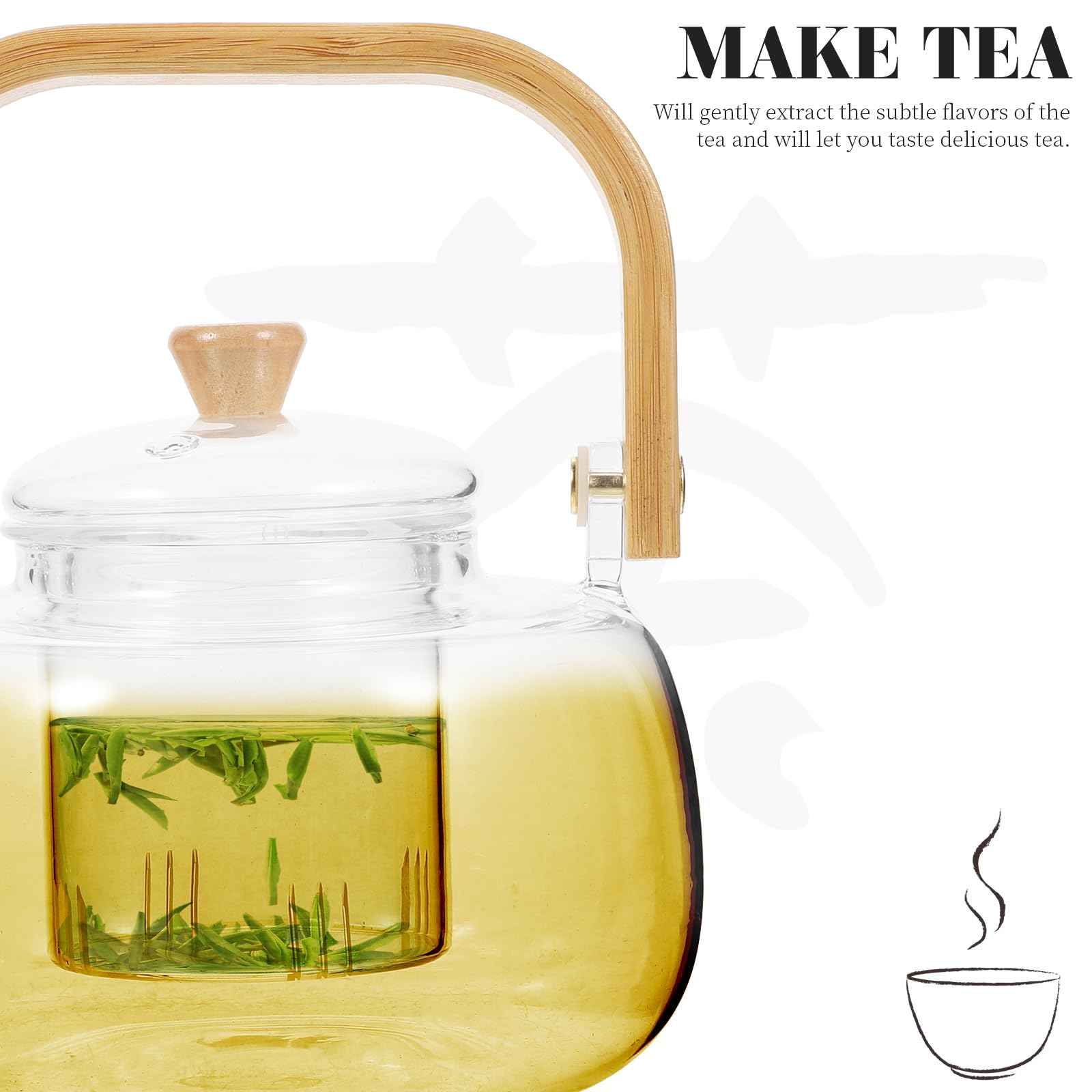 Removable glass infuser for loose leaf tea