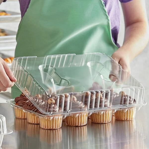 12-compartment cupcake container for standard cupcakes