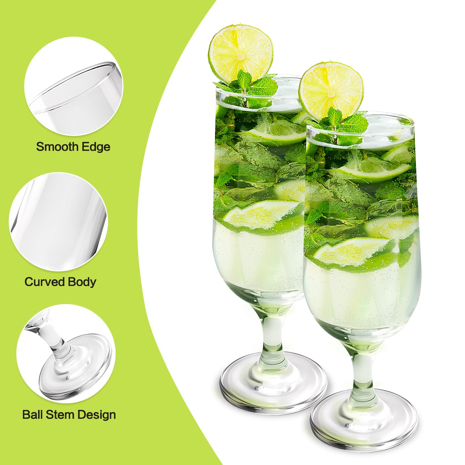 Clear 14 oz hurricane glass product detail