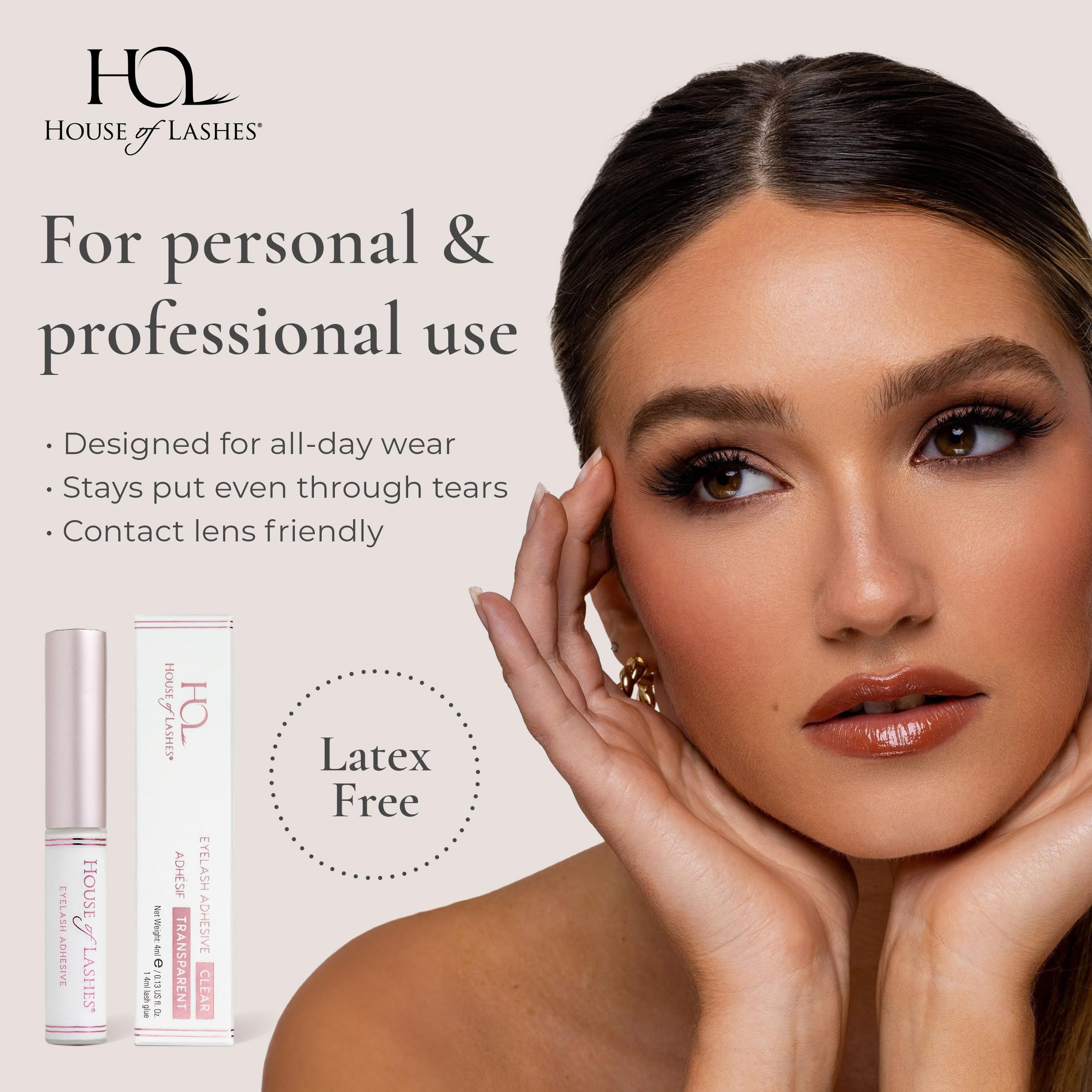 Water resistant lash glue for strip lashes during activity