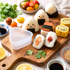 Two-piece triangle sushi mold for lunch bento