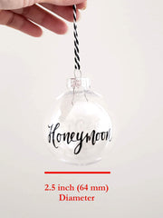 Clear plastic shatterproof ornament for travel
