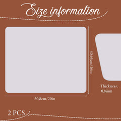 Clear translucent silicone countertop protector 16x20