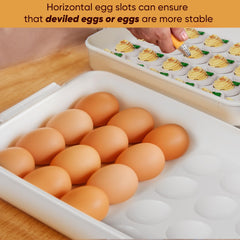 Clear storage egg platter for 48 eggs