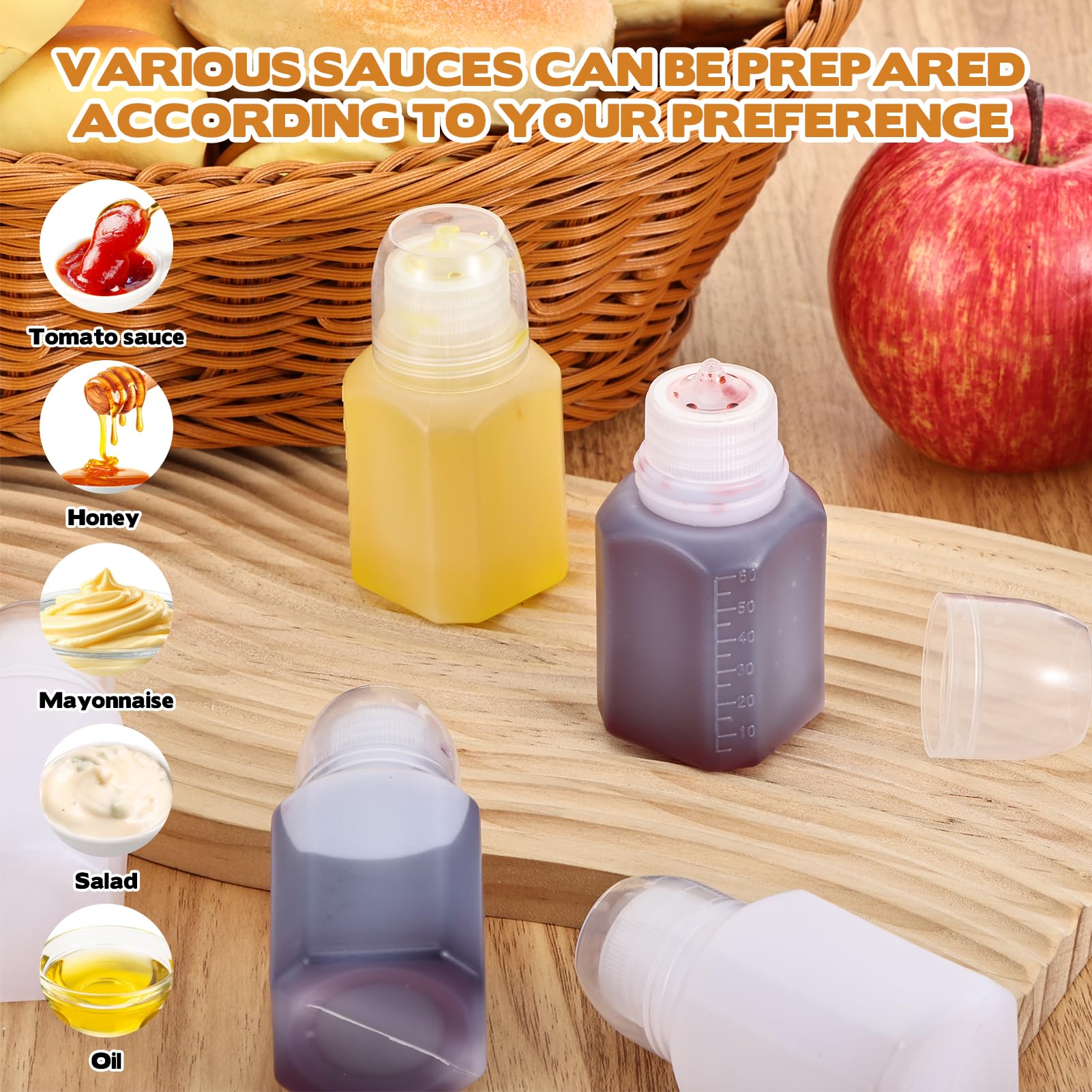 2oz dressing containers with lids for on the go