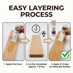 Clear satin wood finish for indoor furniture