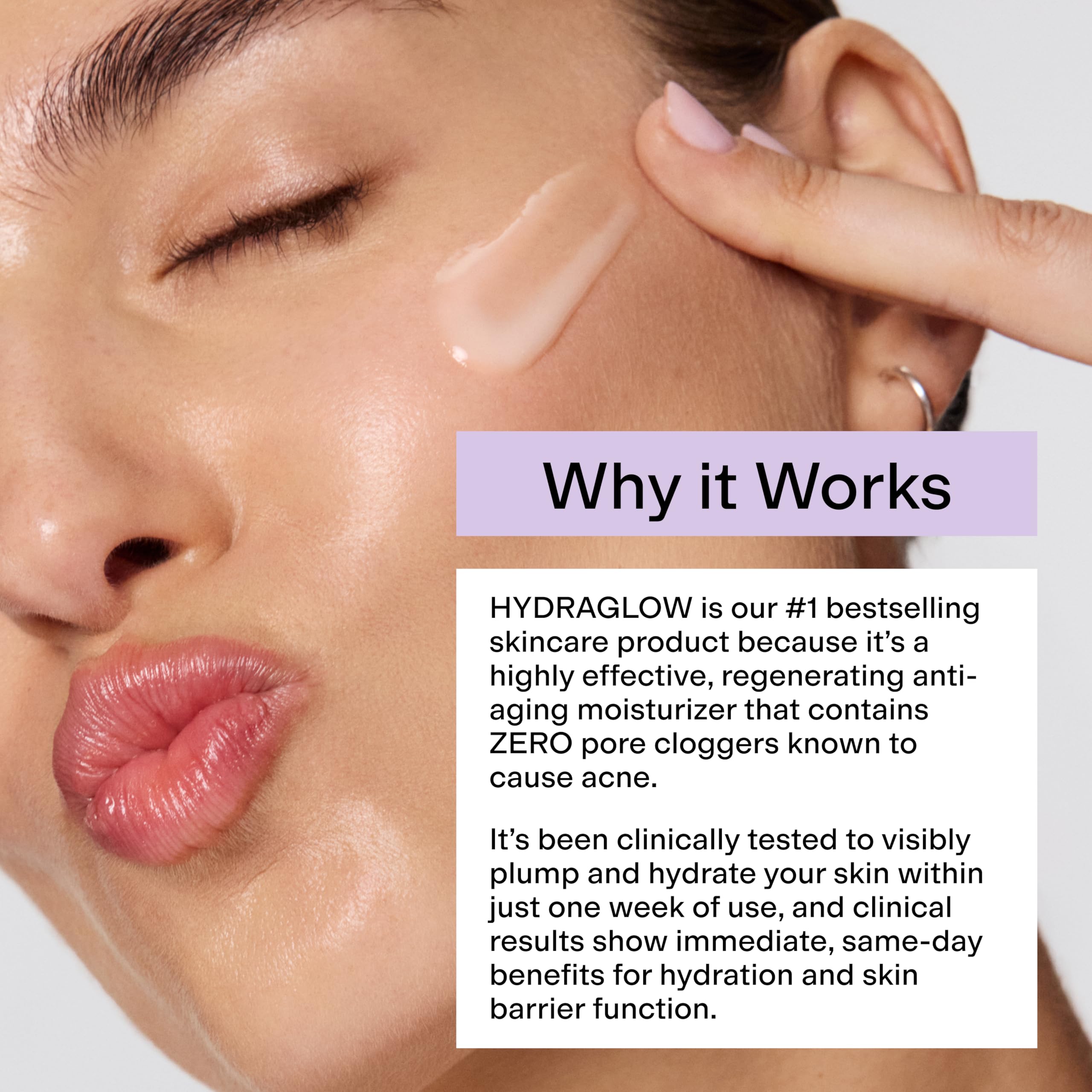 60ml Hydraglow container with stem cell moisturizer branding
