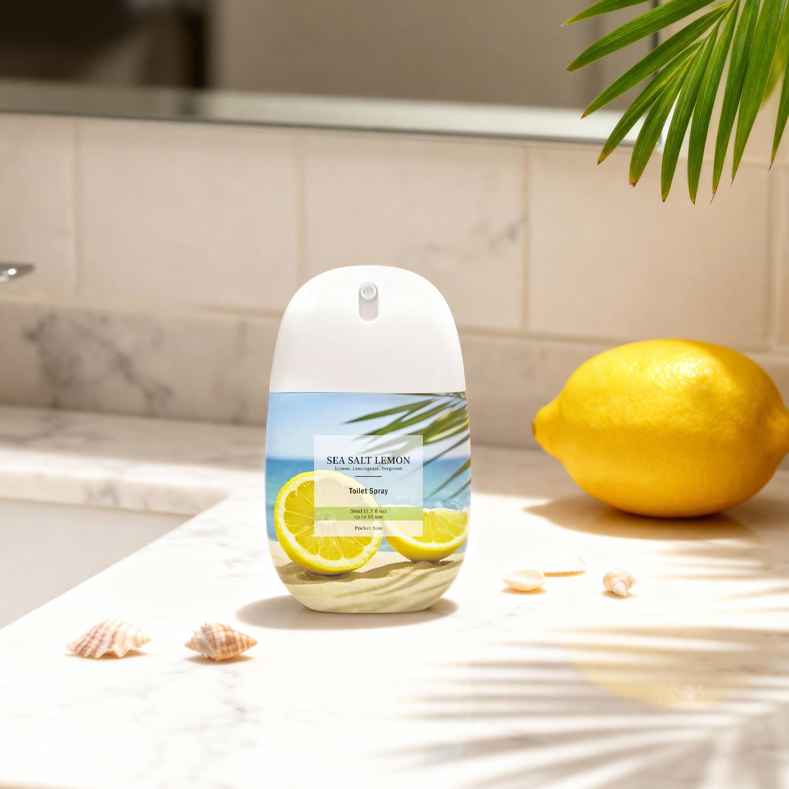 Spray into toilet before sitting to prevent odors