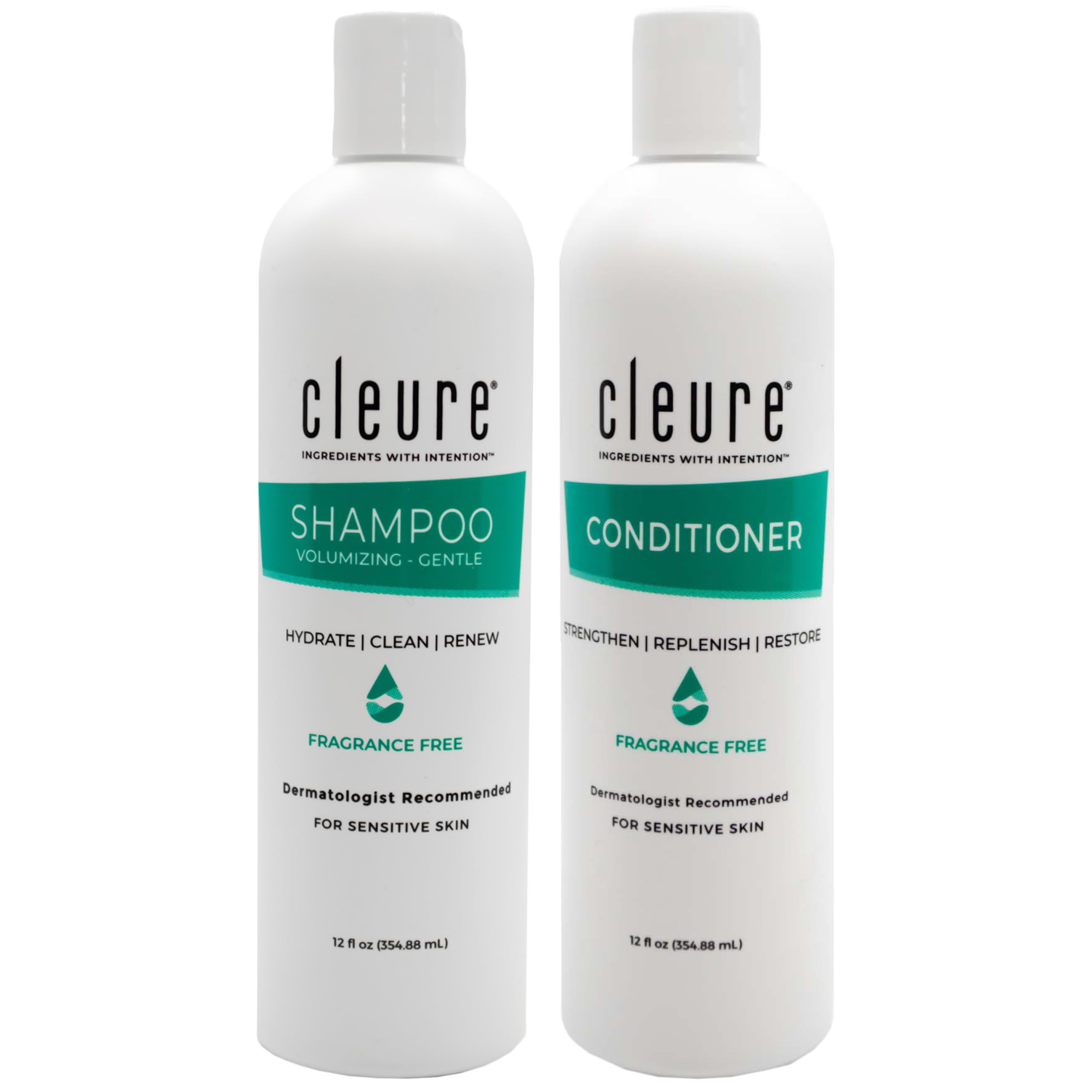 Cleure volumizing shampoo 12 ounce bottle