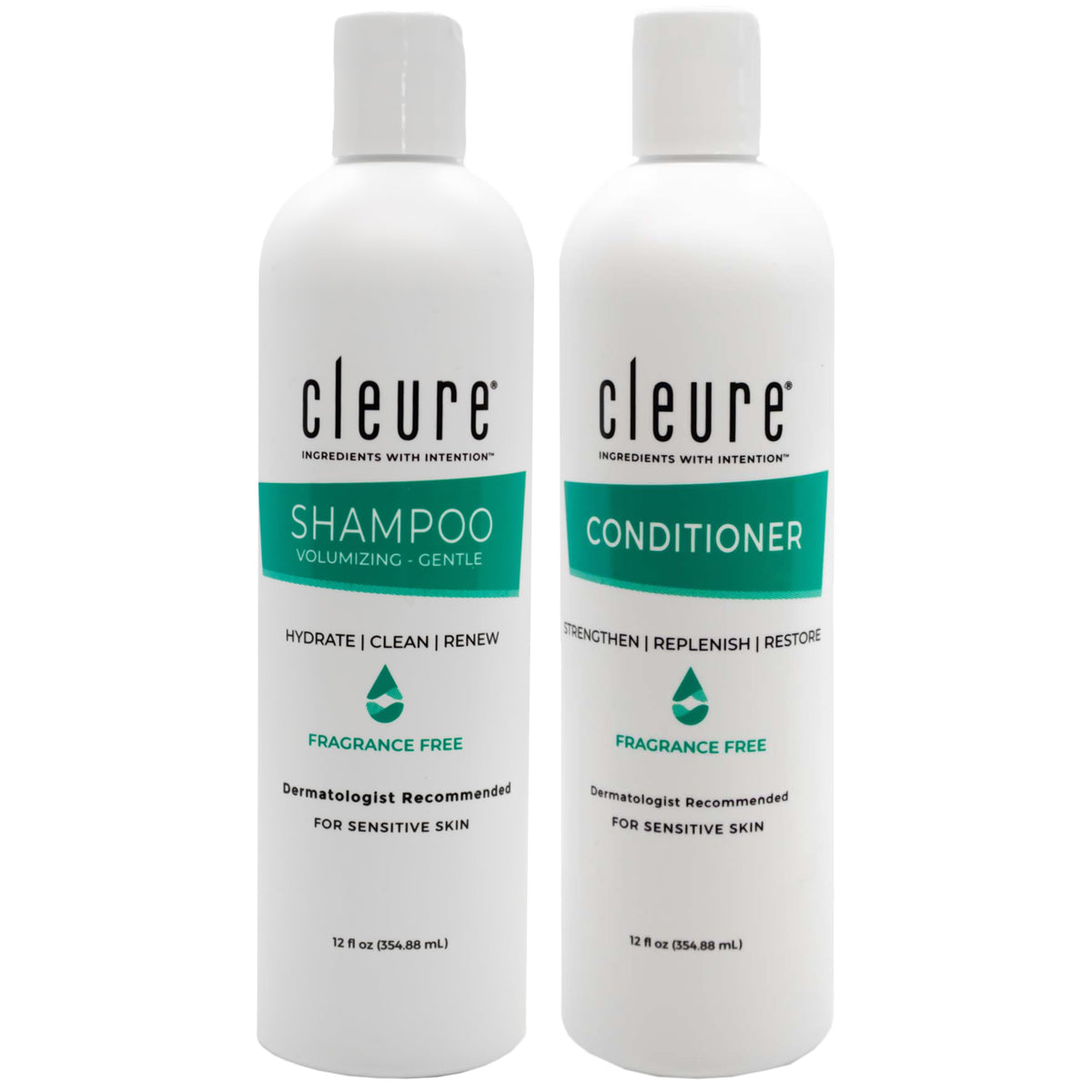 Cleure volumizing shampoo 12 ounce bottle