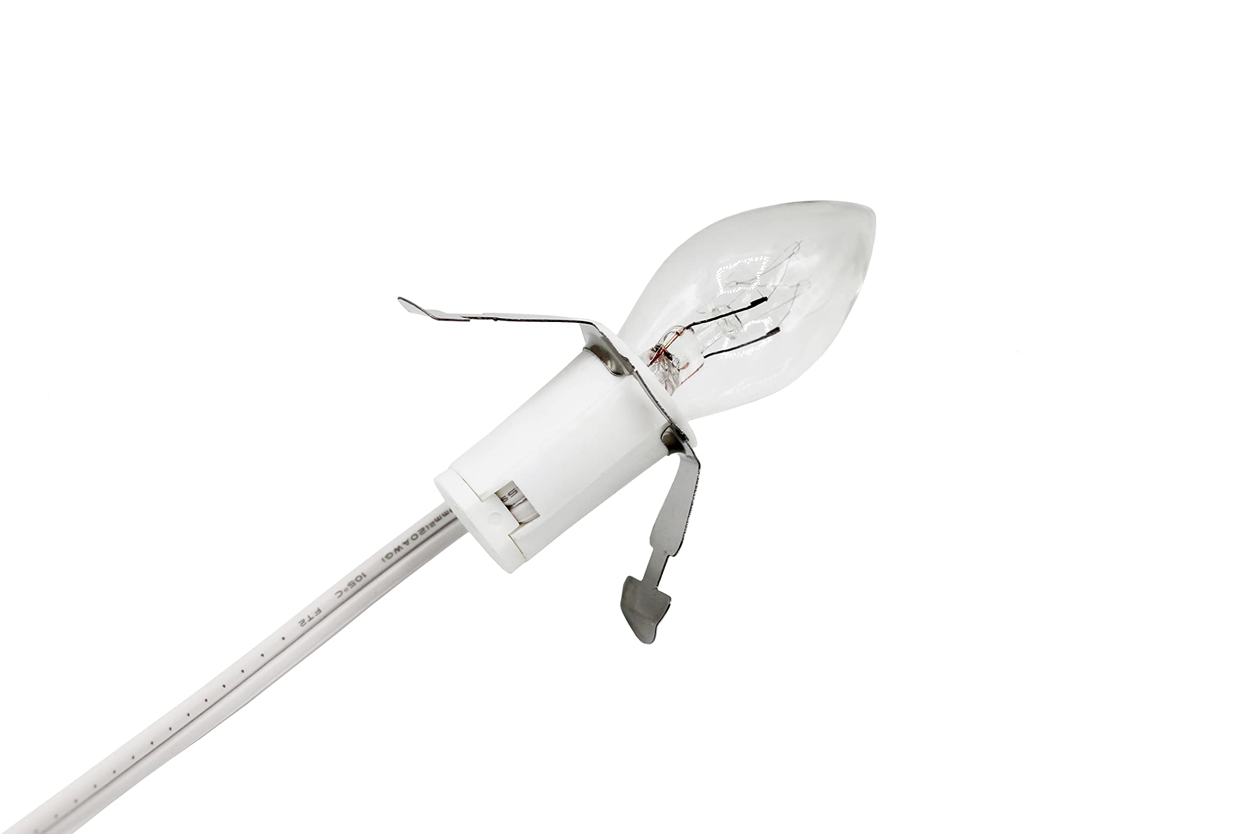 Clip-in socket design fits a 1 inch opening on decorations