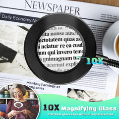 clip on magnifier lamp with adjustable gooseneck