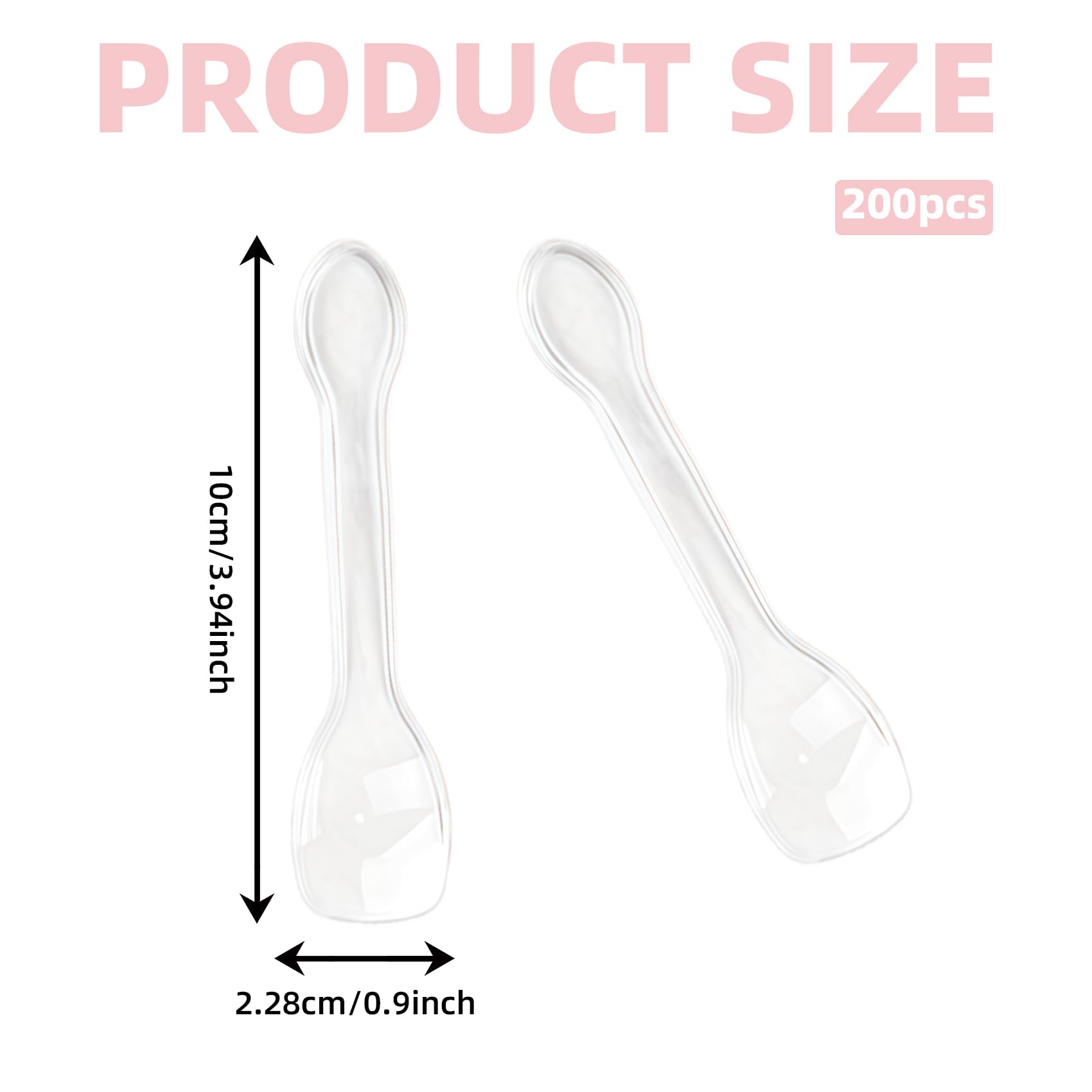 Mini clear plastic tasting spoons size 3.94 inches by CllyCnny