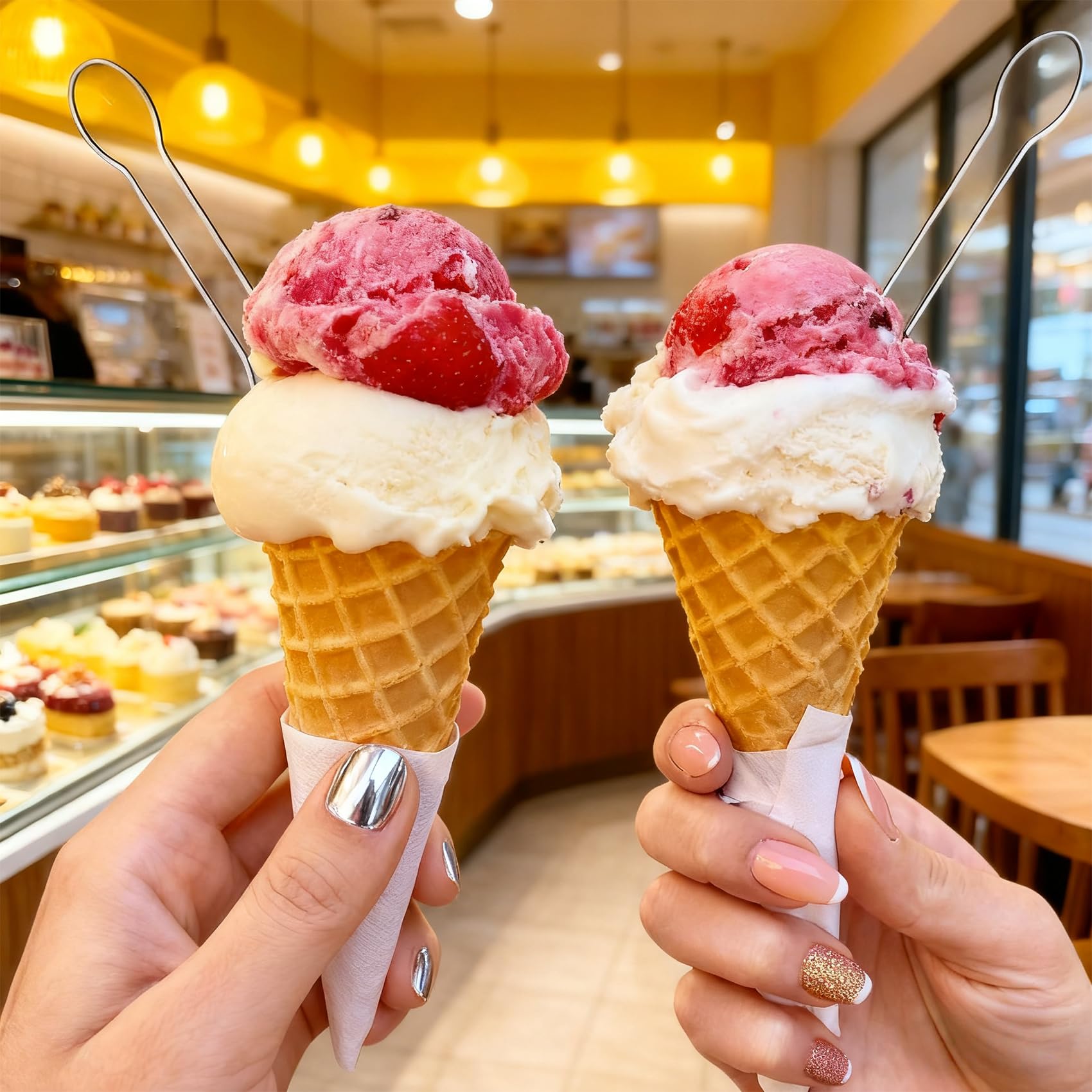 Compact 3.94 inch dessert spoons for catering and gatherings