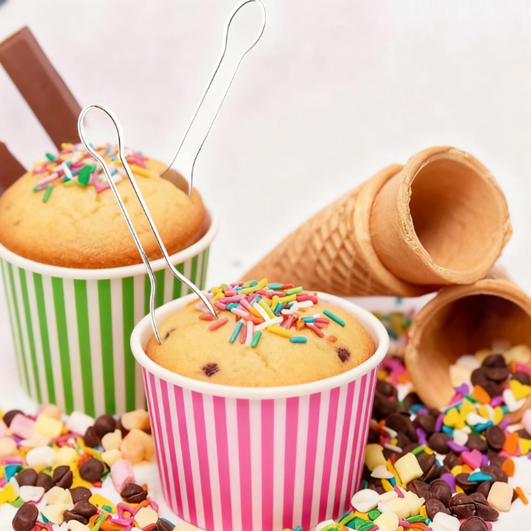 200 piece box of clear disposable spoons by CllyCnny