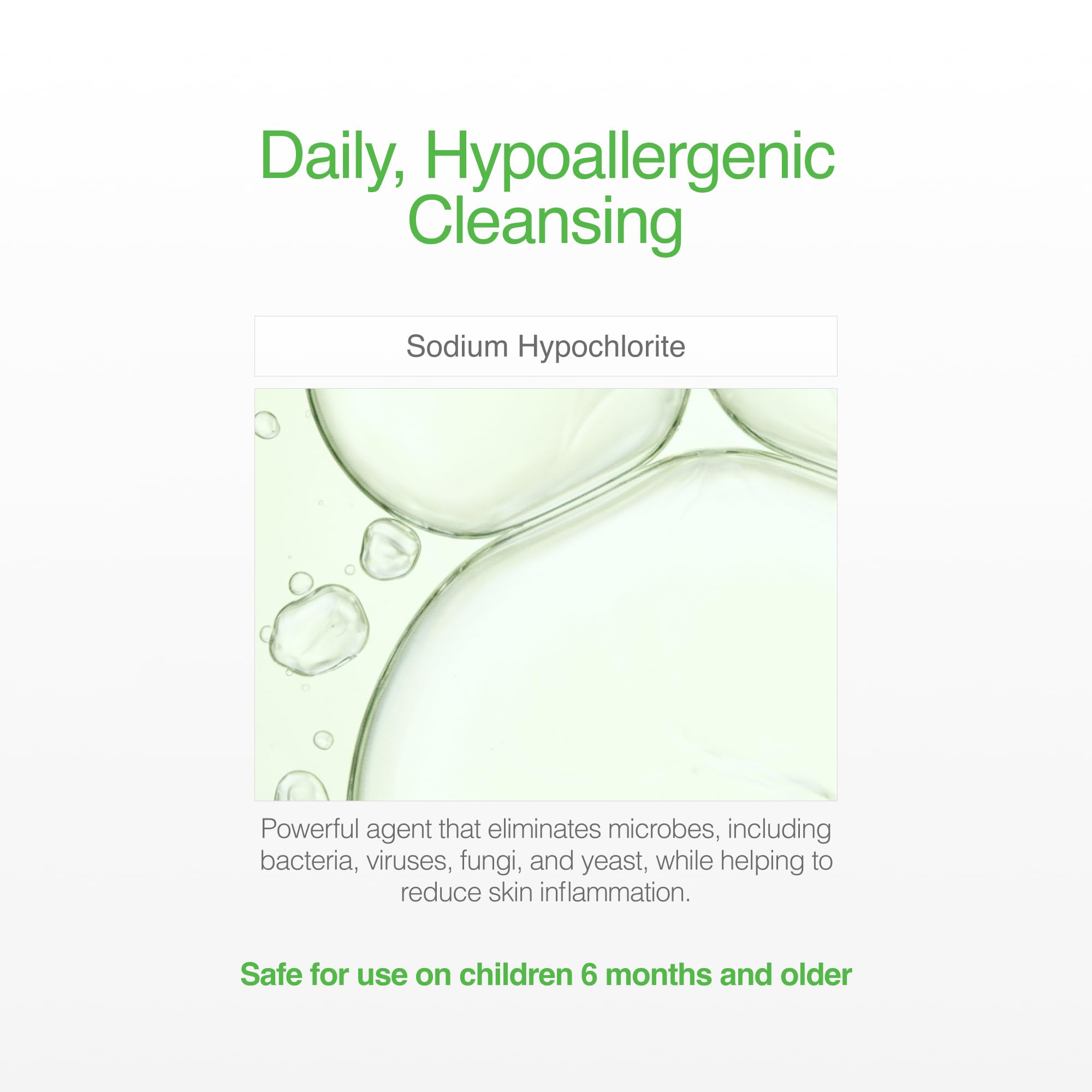 CLn BodyWash eczema prone skin care concept