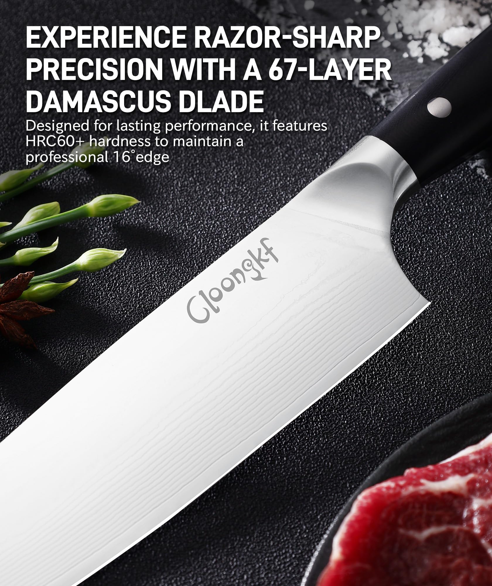 Japanese high-carbon stainless Damascus knives