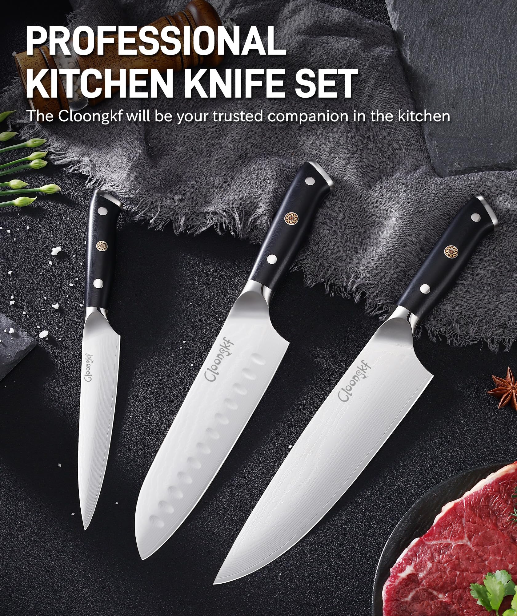 Gift box packaging for Cloongkf knife set