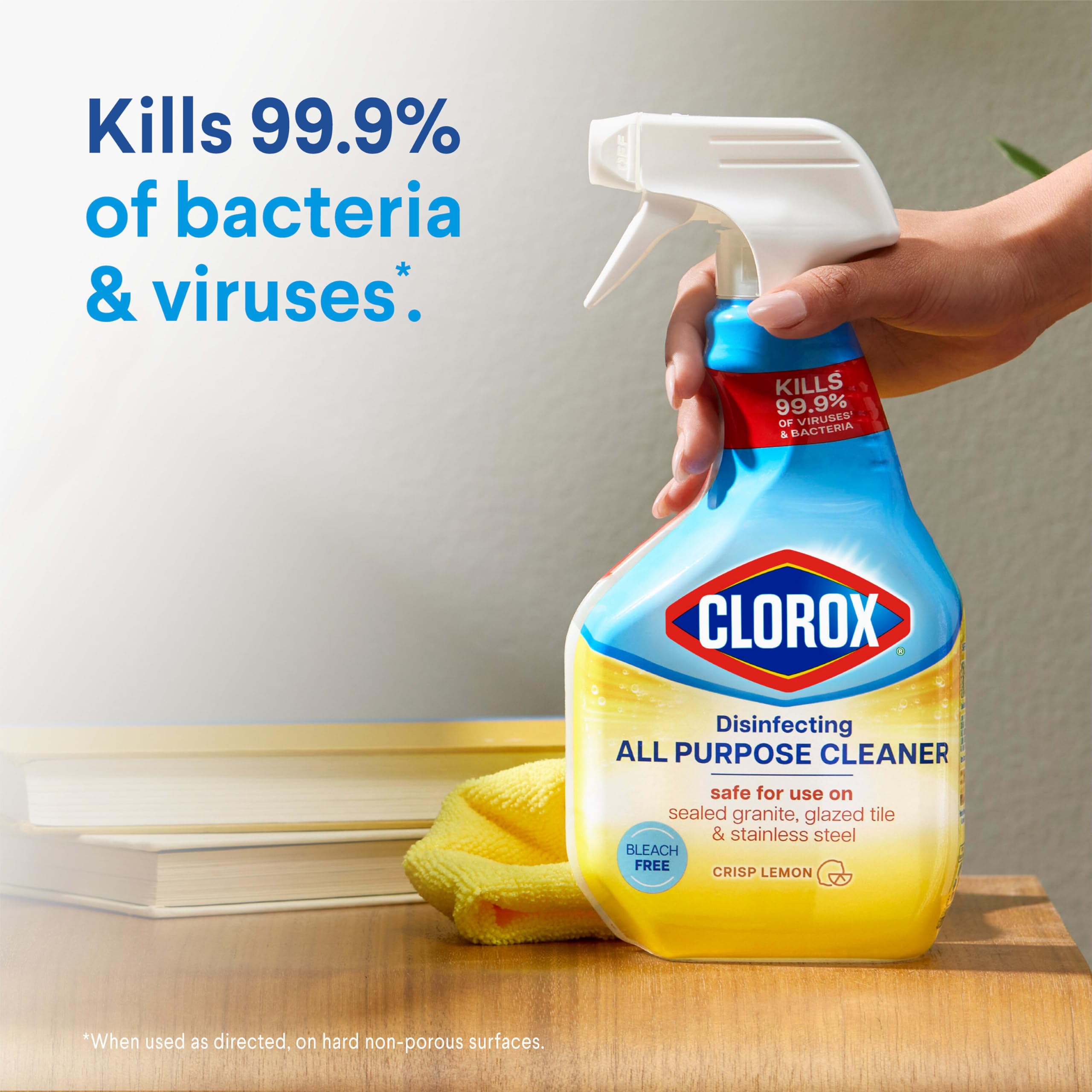 Clorox bathroom cleaner 30oz label close up