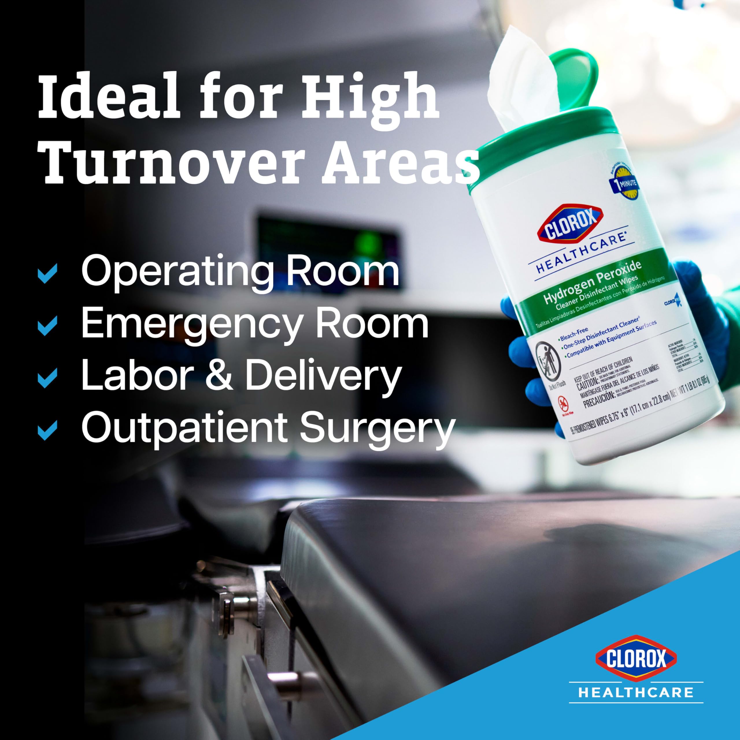 C auris disinfection wipe by Clorox Healthcare