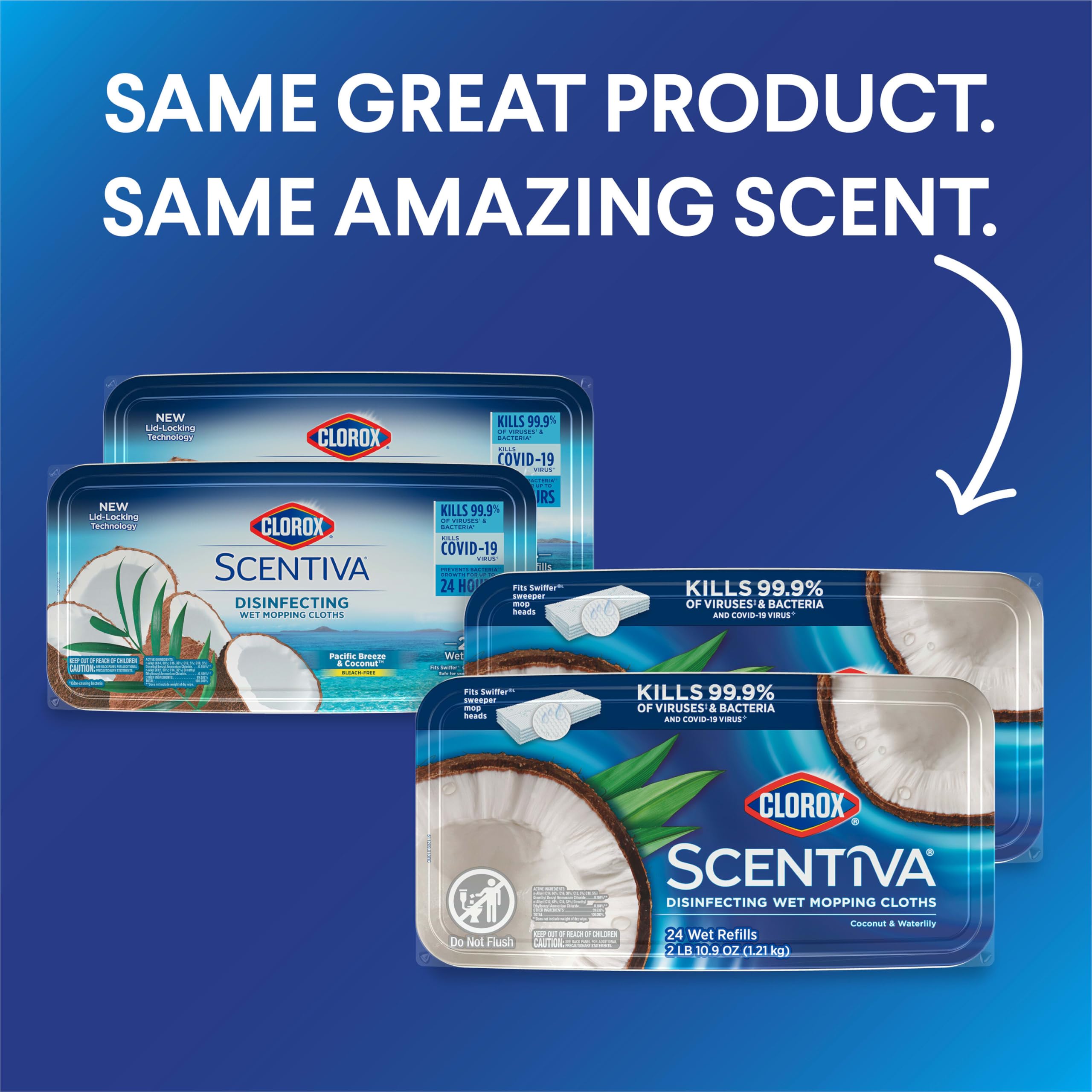 Clorox Scentiva coconut waterlily scented mop pad