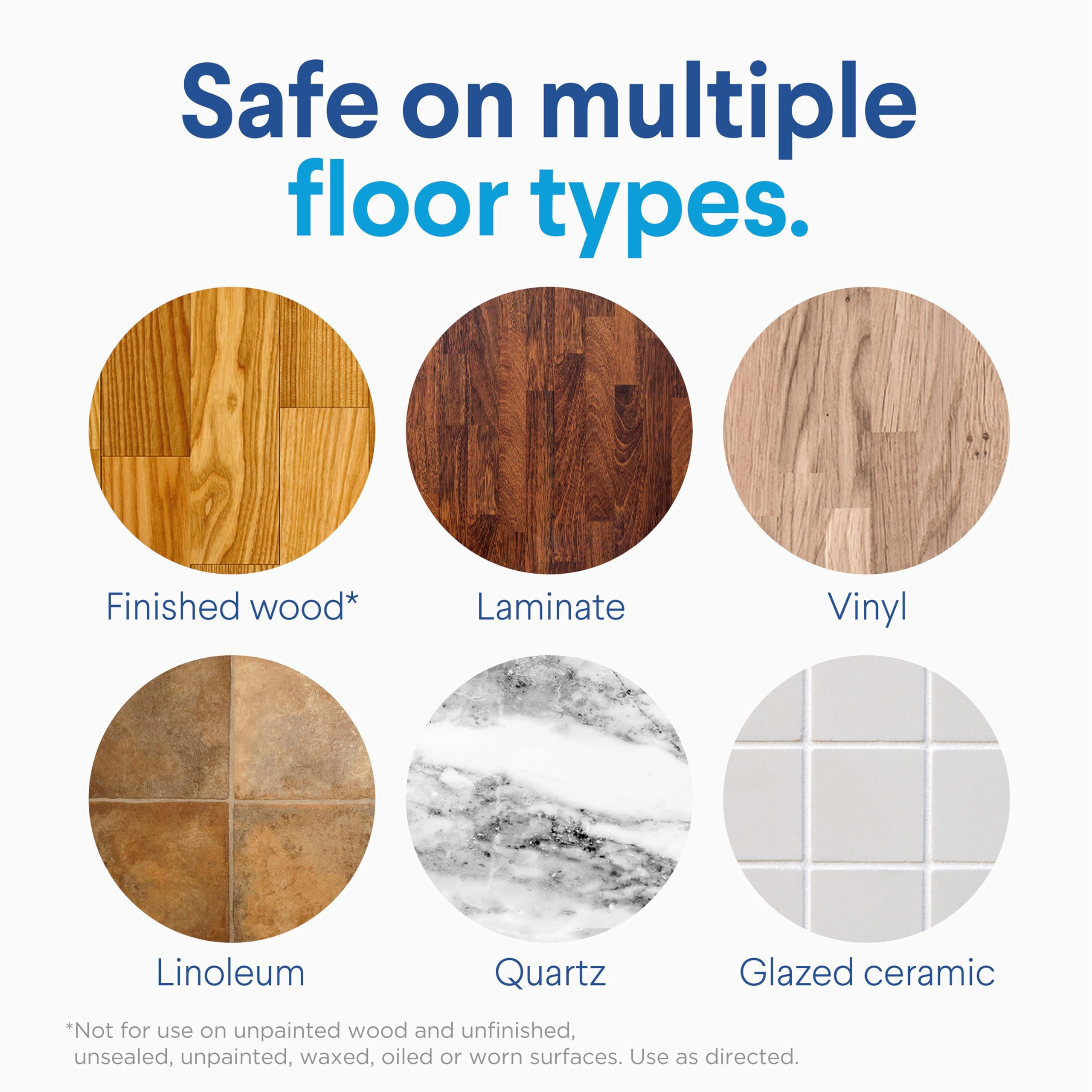 Bleach-free disinfecting mop pad packaging image