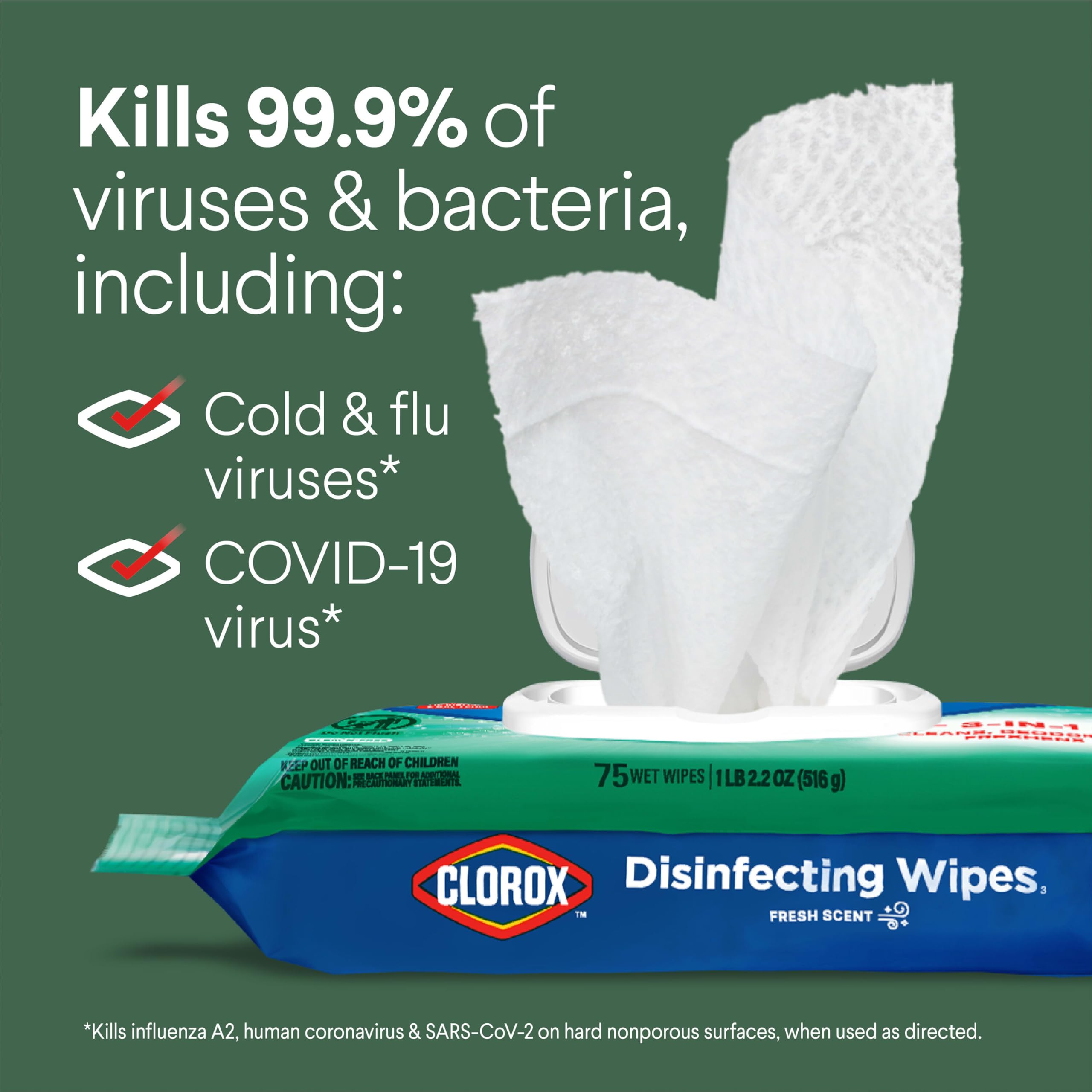 Clorox Wipes Fresh Scent odor control claim