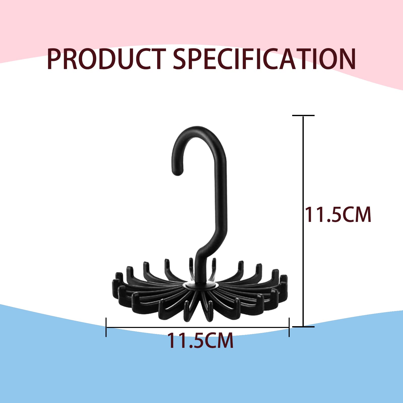compact 2-pack closet organizer for accessories