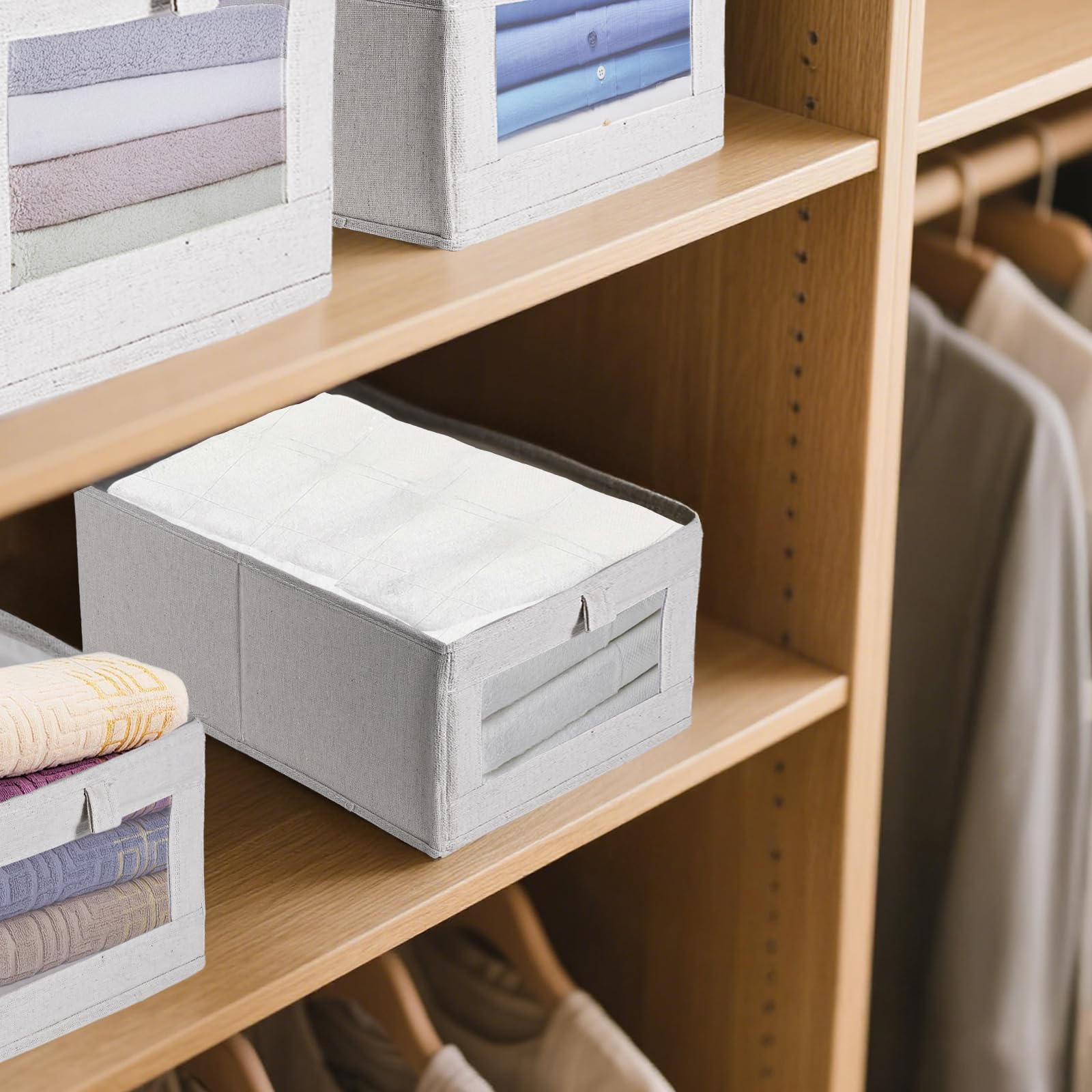 Closet shelf bin size 16x11x7 inches for shelf use