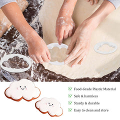 Durable non-toxic plastic cloud fondant cutters