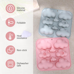 Cloud shaped silicone chocolate mold for baking