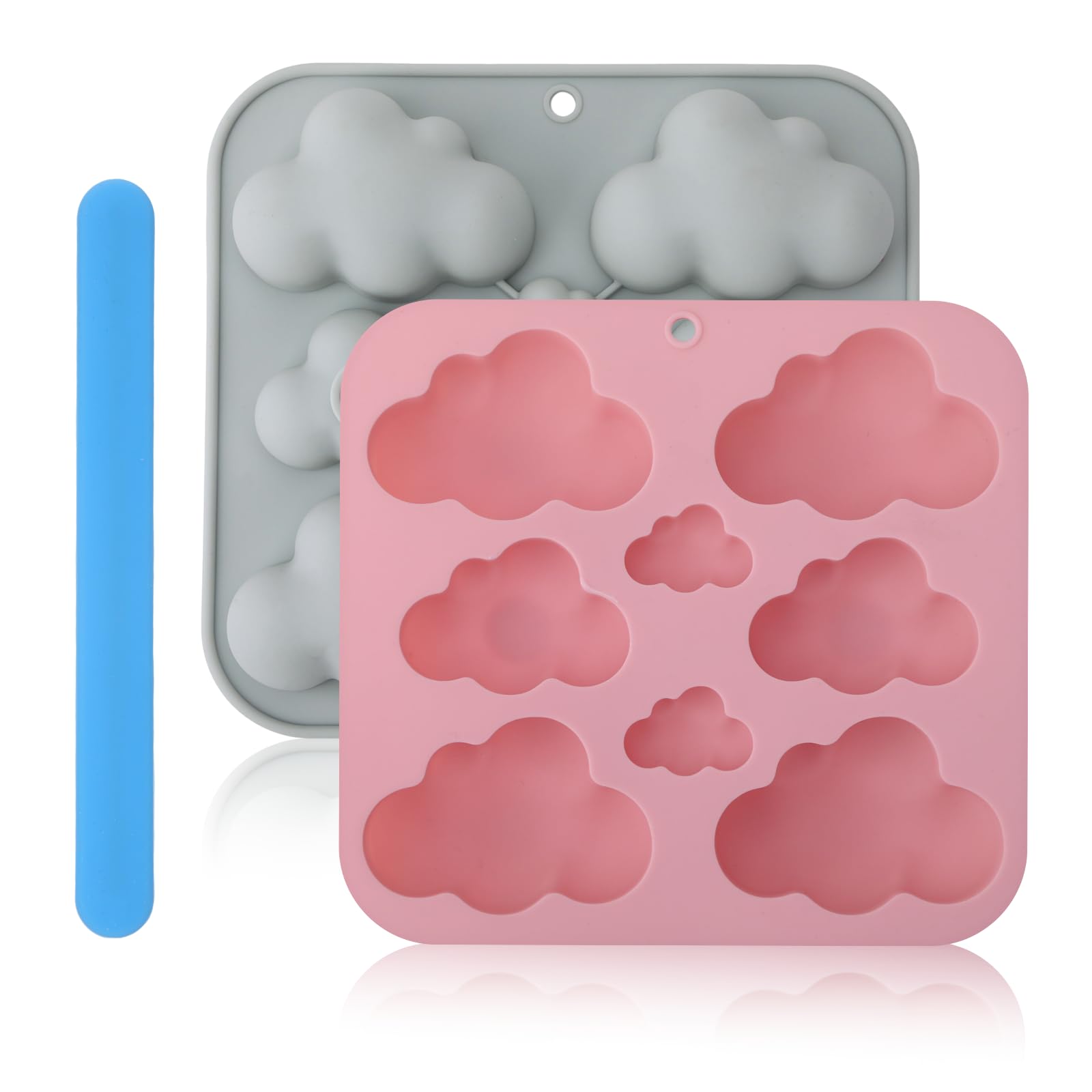 Two pack cloud silicone molds for fondant and chocolate