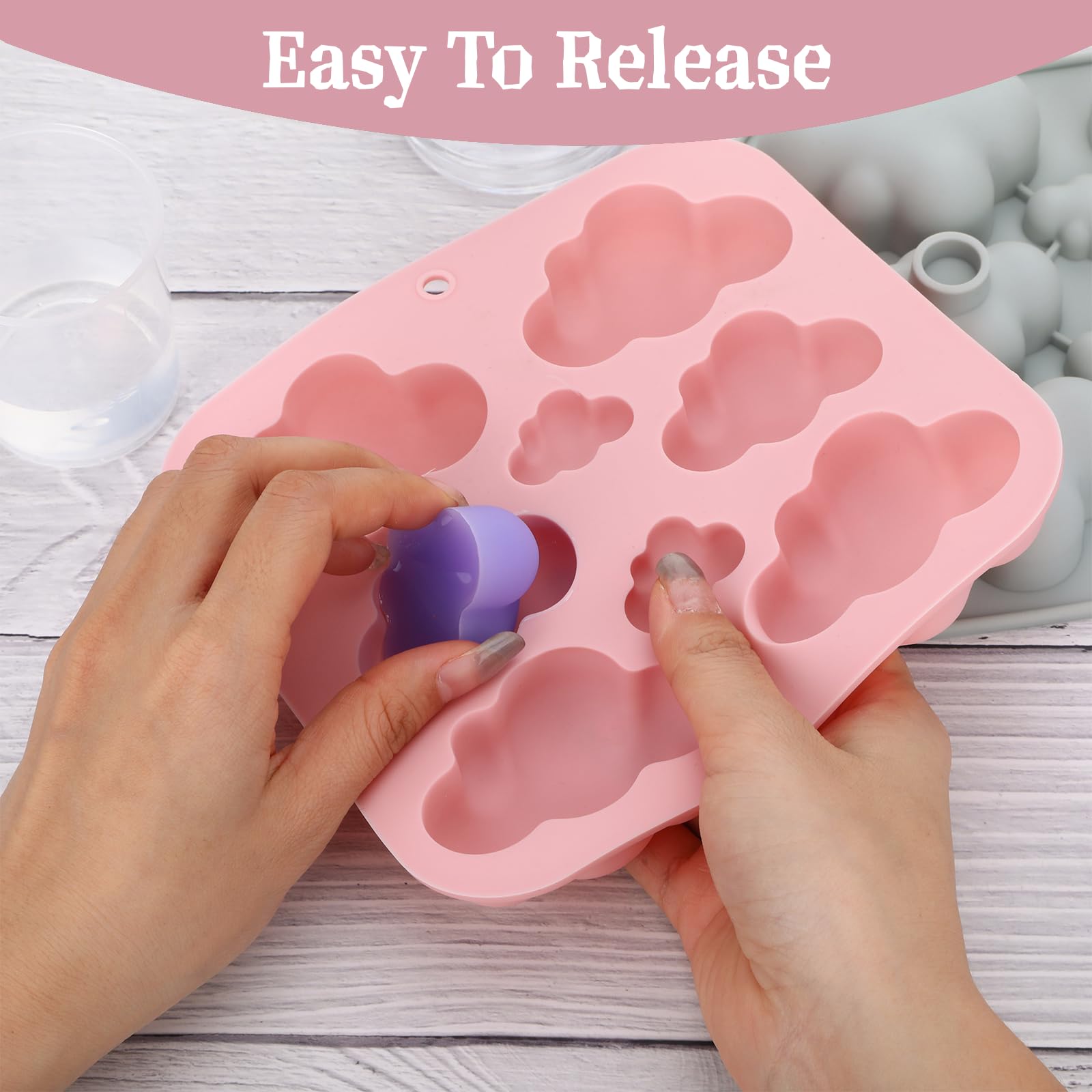 Cloud silicone molds for candy making and jelly