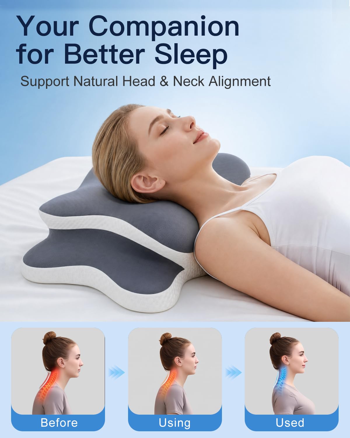 CloudNook cervical pillow neck support design