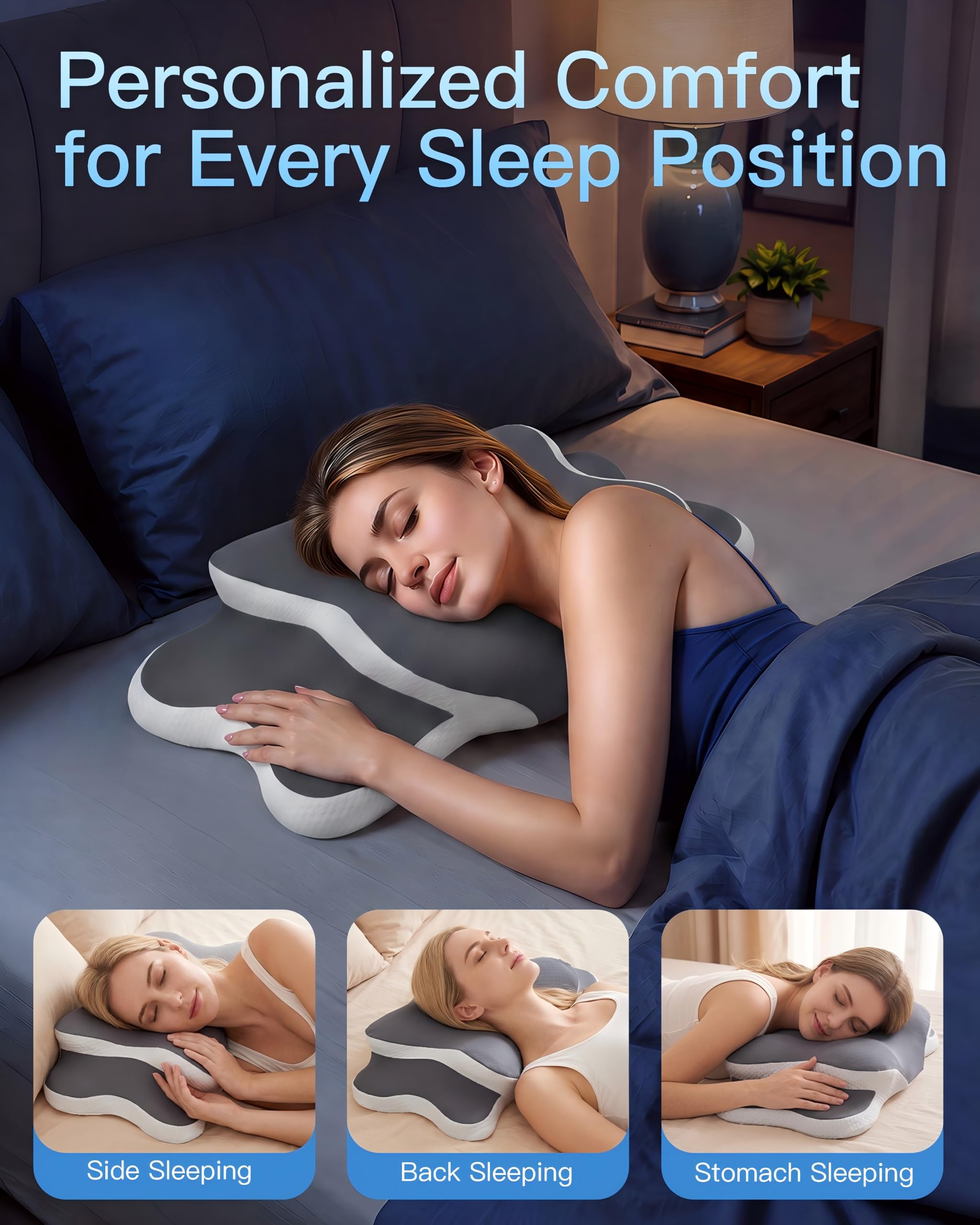 CloudNook ergonomic cervical pillow front view