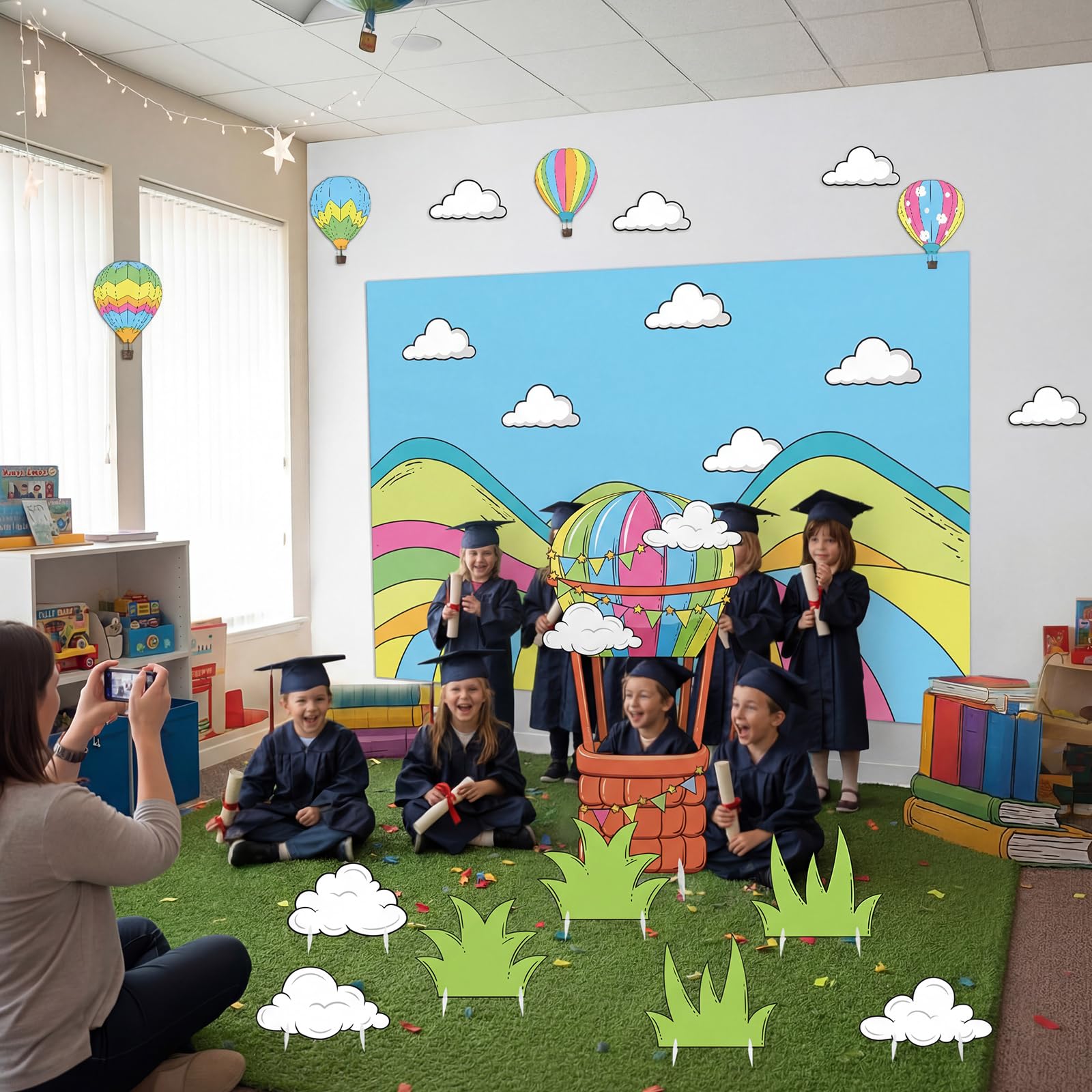 Clouds and ground cloud decorative panels for backdrop
